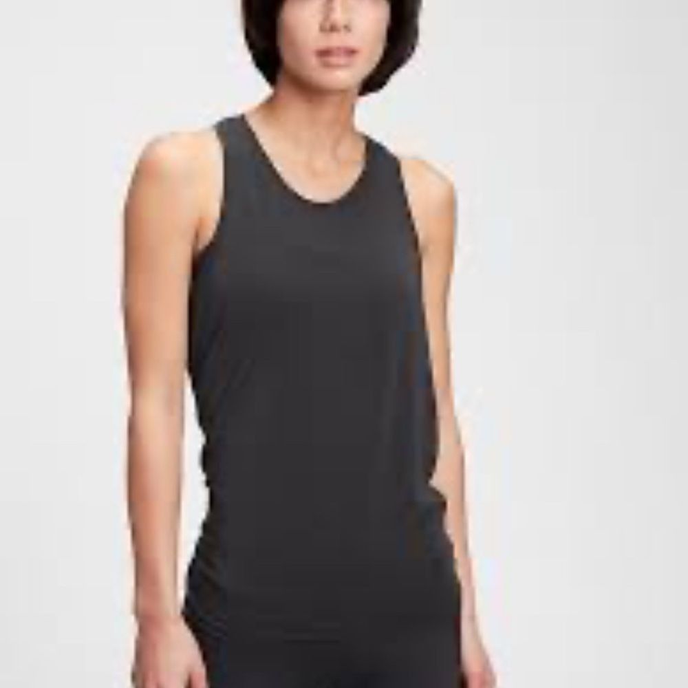 Gap GAP Black Fitted Tank Top with Scoop Neckline Size S / US 4 / IT 40 - 1 Thumbnail