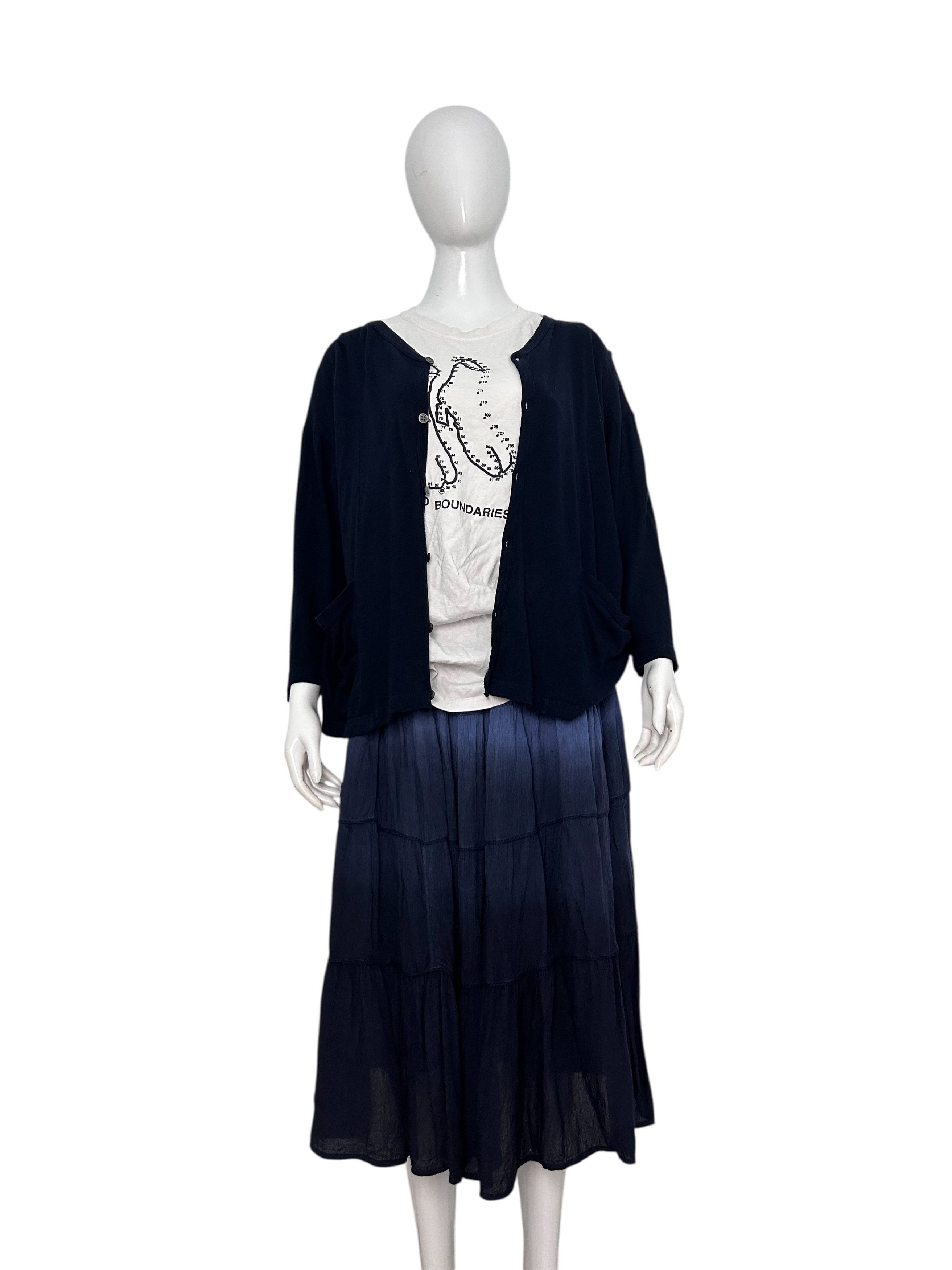 Zucca Vintage Zucca by Issey Miyake Navy Button-Up Cardigan Size M / US 6-8 / IT 42-44 - 2 Thumbnail