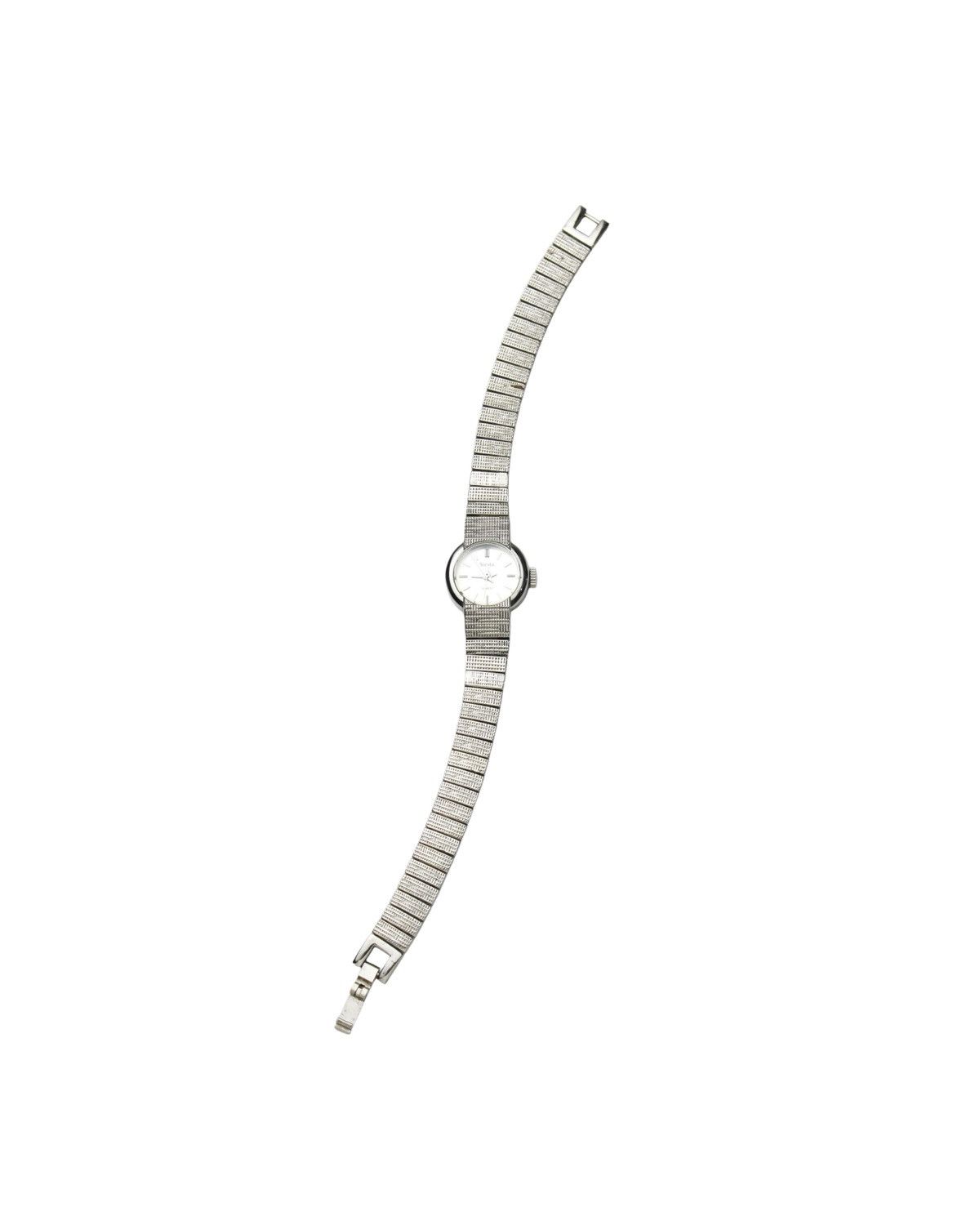 Japanese Brand × Vintage 1980S SIESTA SILVER TEXTURED BRACELET QUARTZ WATCH Size ONE SIZE - 1 Thumbnail