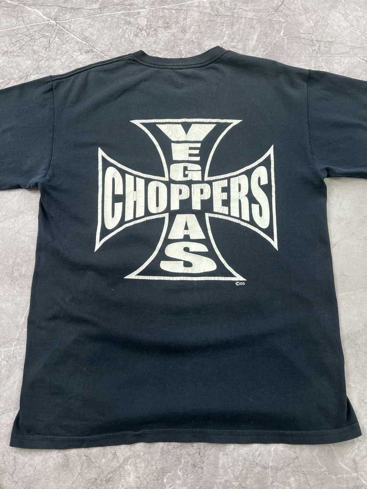 Harley Davidson × Vintage × West Coast Choppers 0Os Y2K West Coast Choppers Tee iron Cross Size US L / EU 52-54 / 3 - 3 Thumbnail