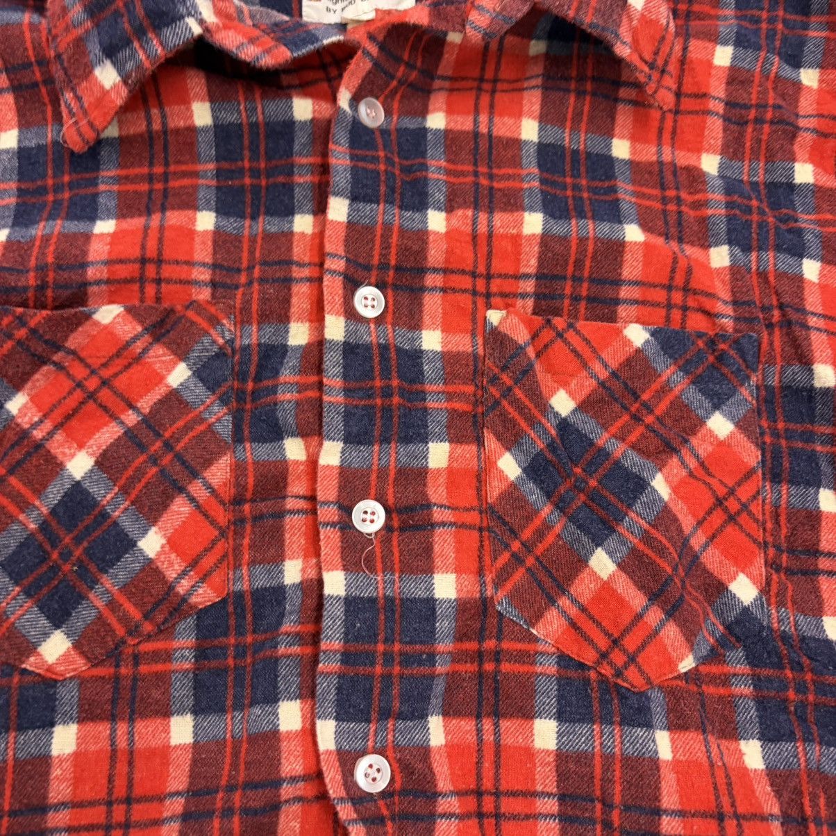 Other Vintage 80s Bud Berma Red/Blue Plaid Cotton Flannel Size US XL / EU 56 / 4 - 2 Thumbnail