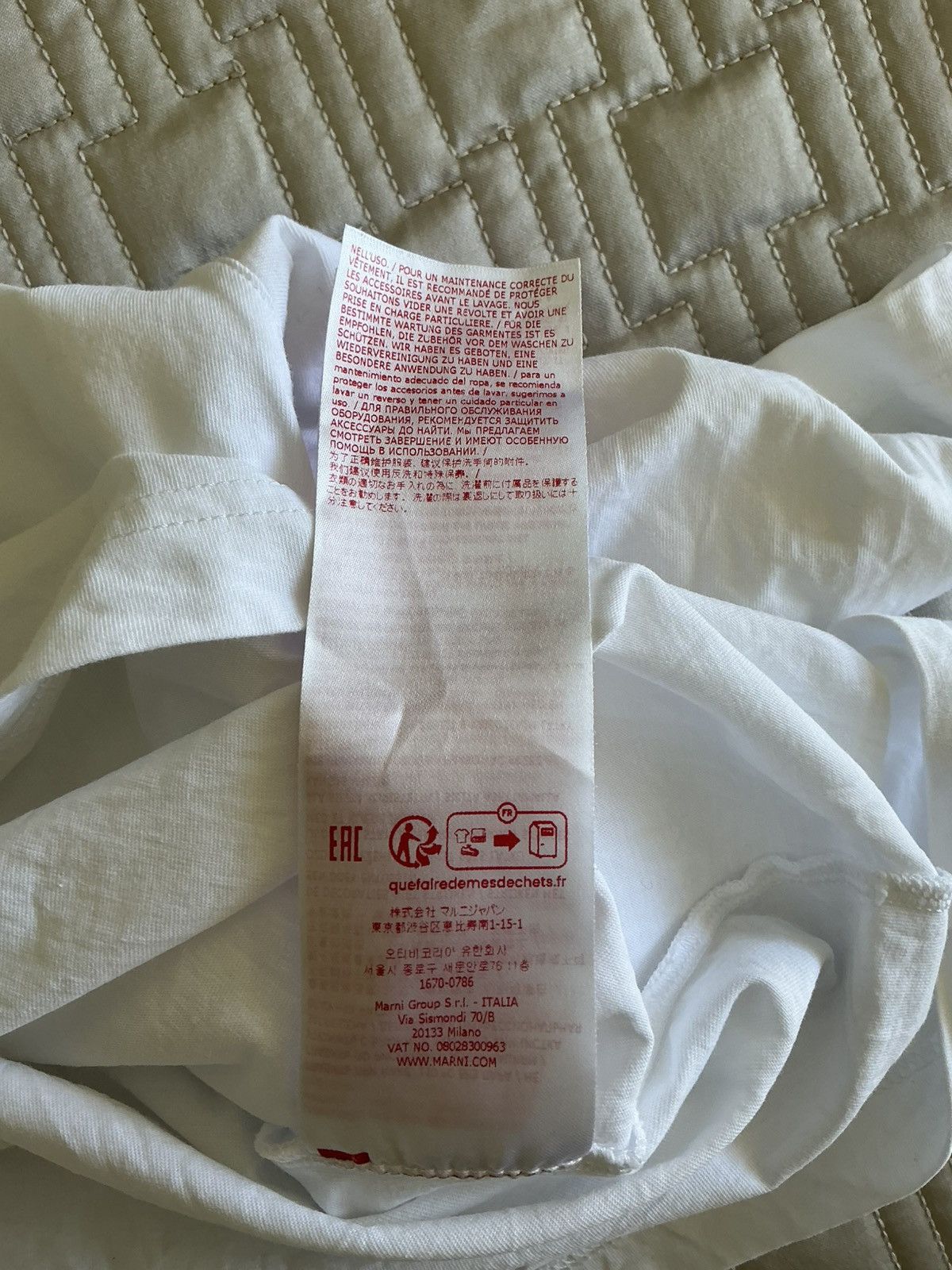Marni Marni White Logo T-shirt Size 48 Size US M / EU 48-50 / 2 - 7 Thumbnail