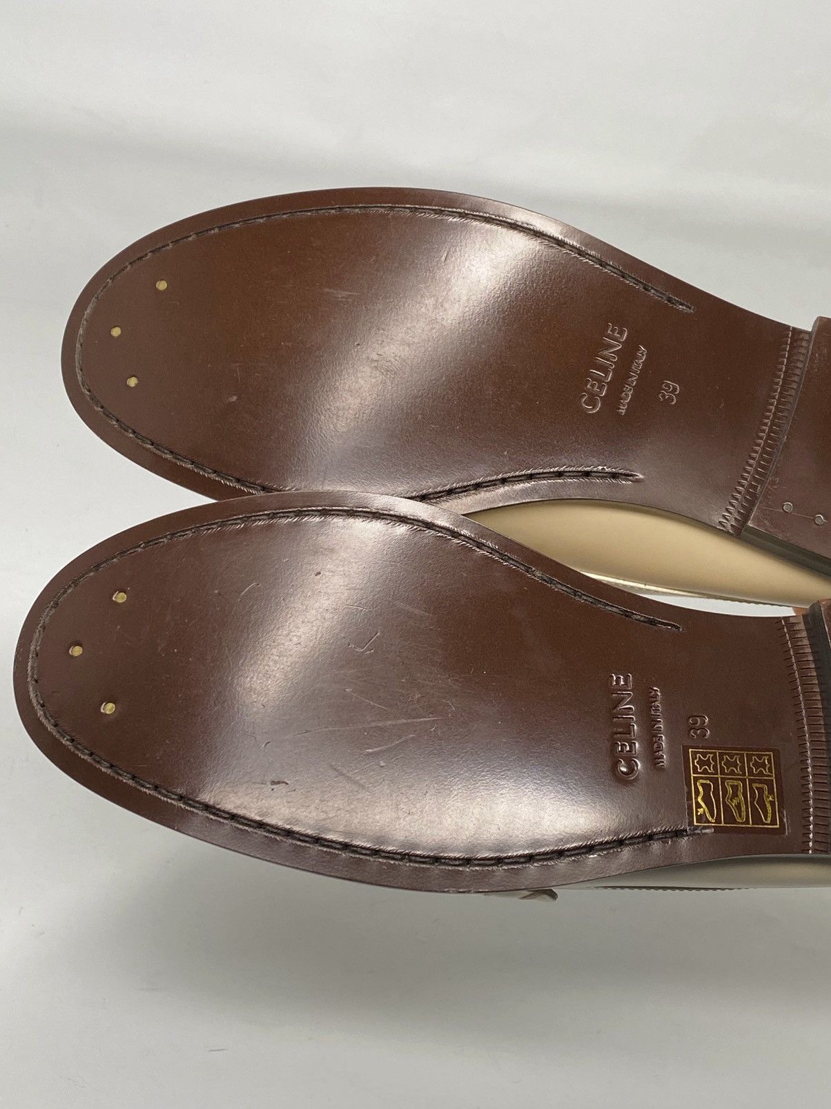 Celine Celine Luco Triomphe in polished bull loafers size 39 Size US 9 / IT 39 - 14 Thumbnail
