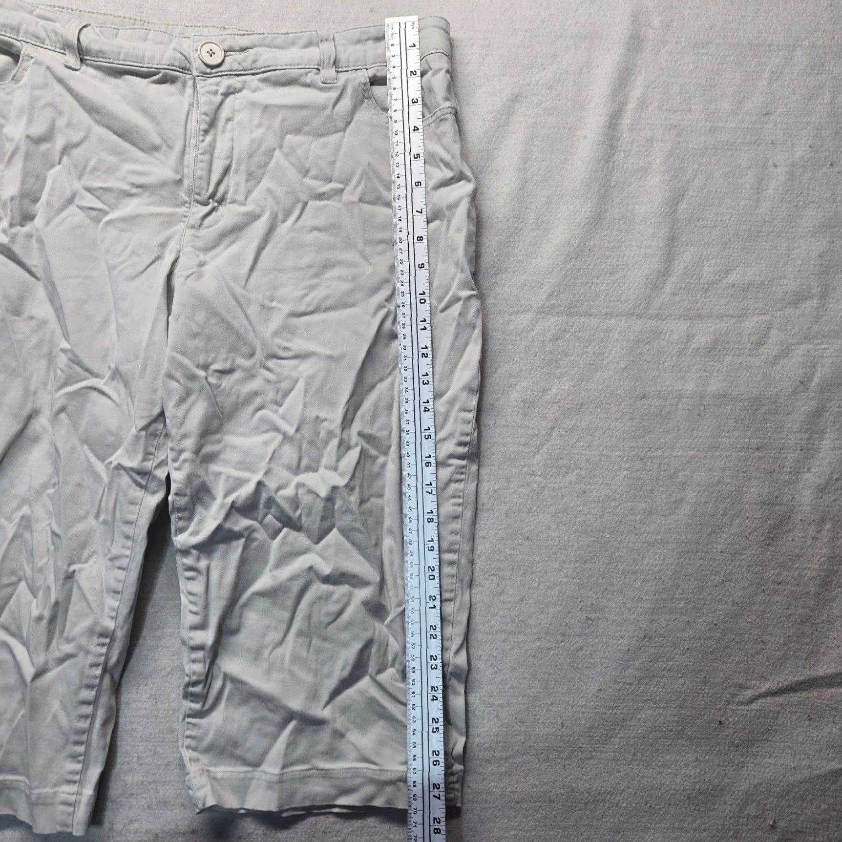 Lee LEE Chino Pants Woman 16 Beige Straight Leg Khaki Cotton-Blend Spandex 26.5in Inseam Regular Size 16M Modern Fit Pockets Size 38" / US 16 / IT 52 - 5 Thumbnail