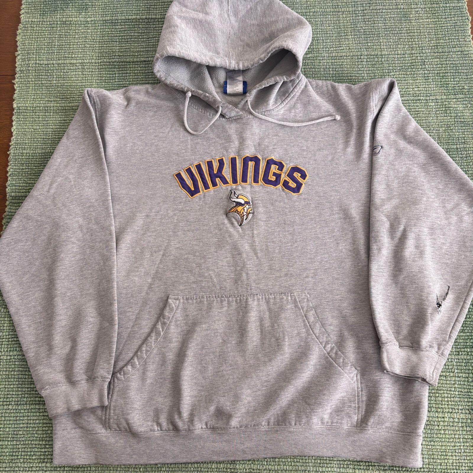NFL × Reebok × Vintage Y2K Vintage Cotton Minnesota Vikings Reebok Hoodie Size US XL / EU 56 / 4 - 1 Thumbnail