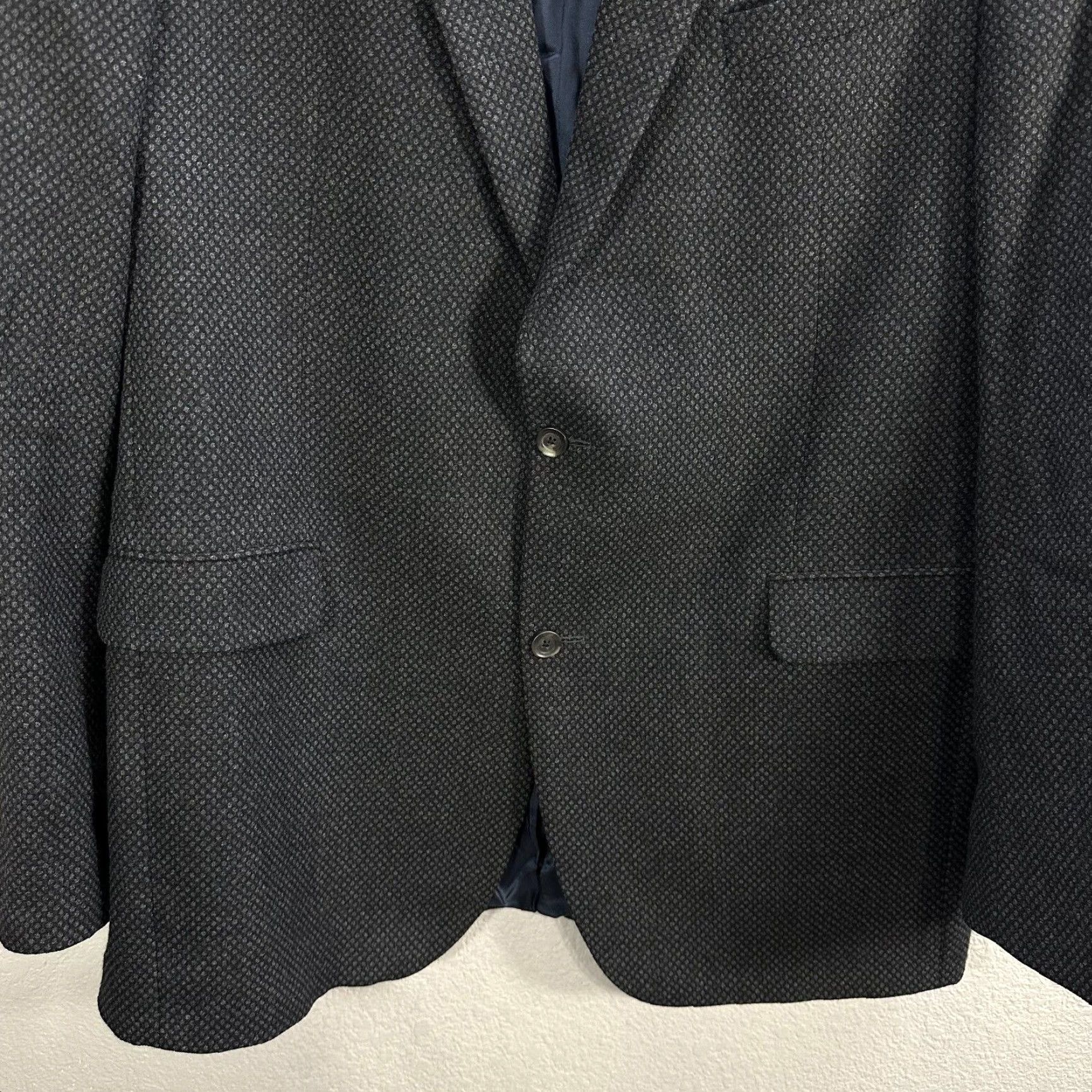 Jack Victor Men's Jack Victor Blazer Jacket Wool Two-Button XL Blue Single-Breasted Large Vintage? Size 46R - 5 Thumbnail