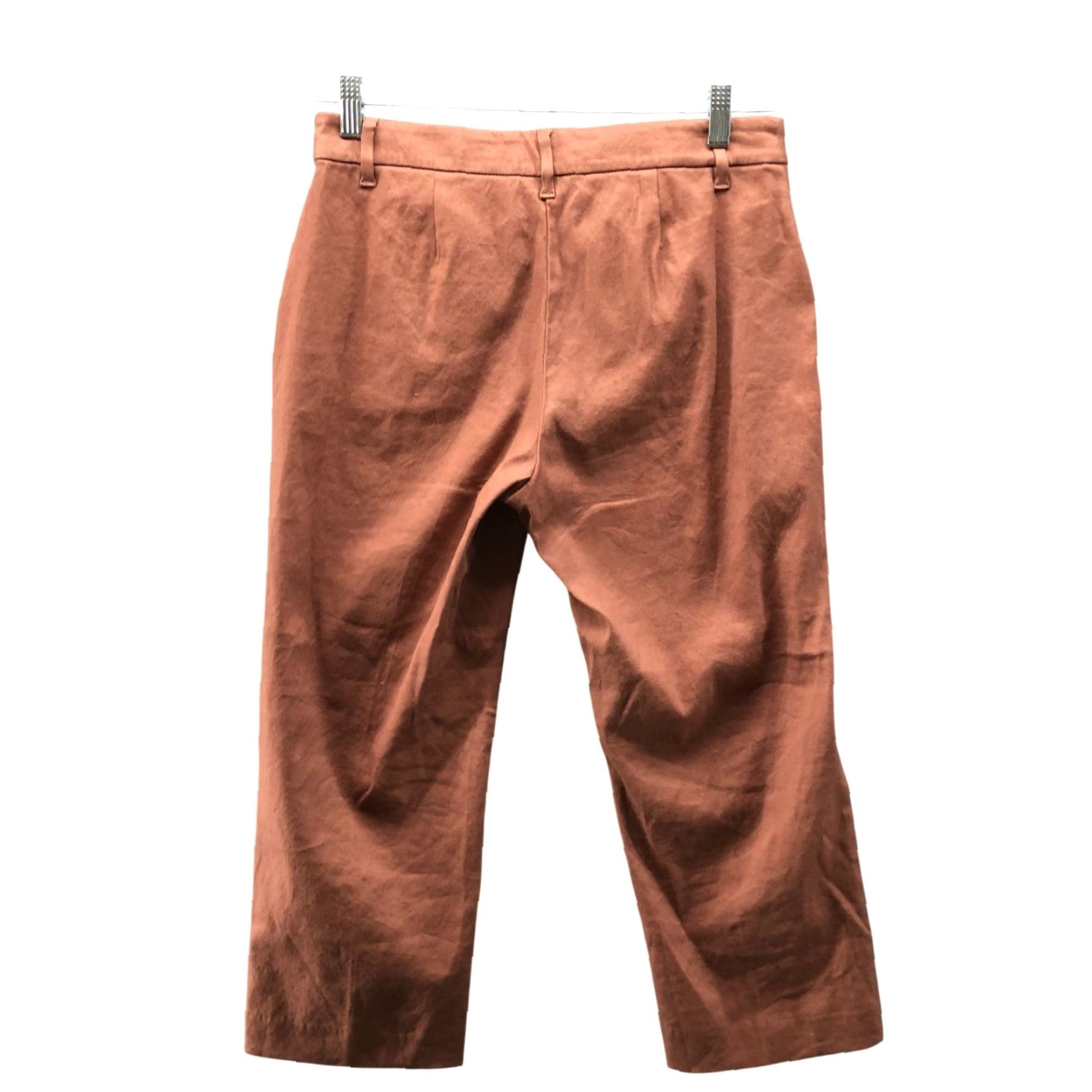 J. Jill J. Jill Pants Womens 8P Clay Linen Blend Crop Chino Flat Front Mid Rise Straight Size 30" / US 8 / IT 44 - 2 Thumbnail