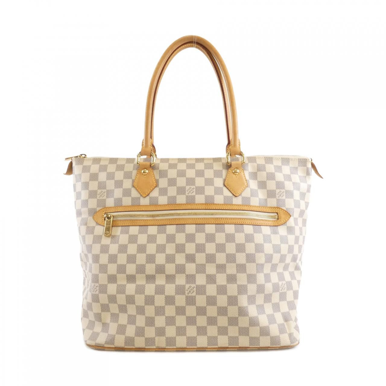 Louis Vuitton Louis Vuitton ya Damier Azur Bag Textile Tote Bag N51184 Duty Free For Usa in White, Women's