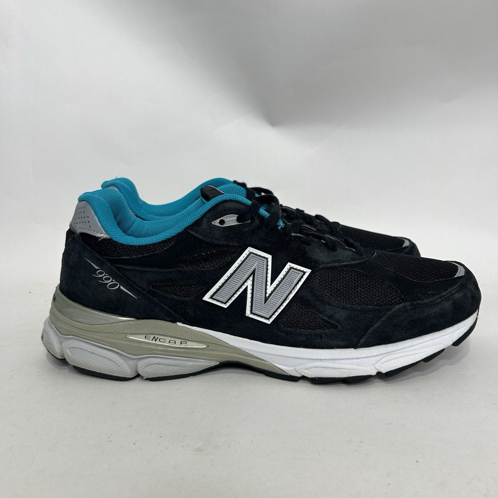 New Balance New Balance 990v3 “Black Grey Teal” Running Sneakers M990GB3 Size US 12 / EU 45 - 4 Thumbnail