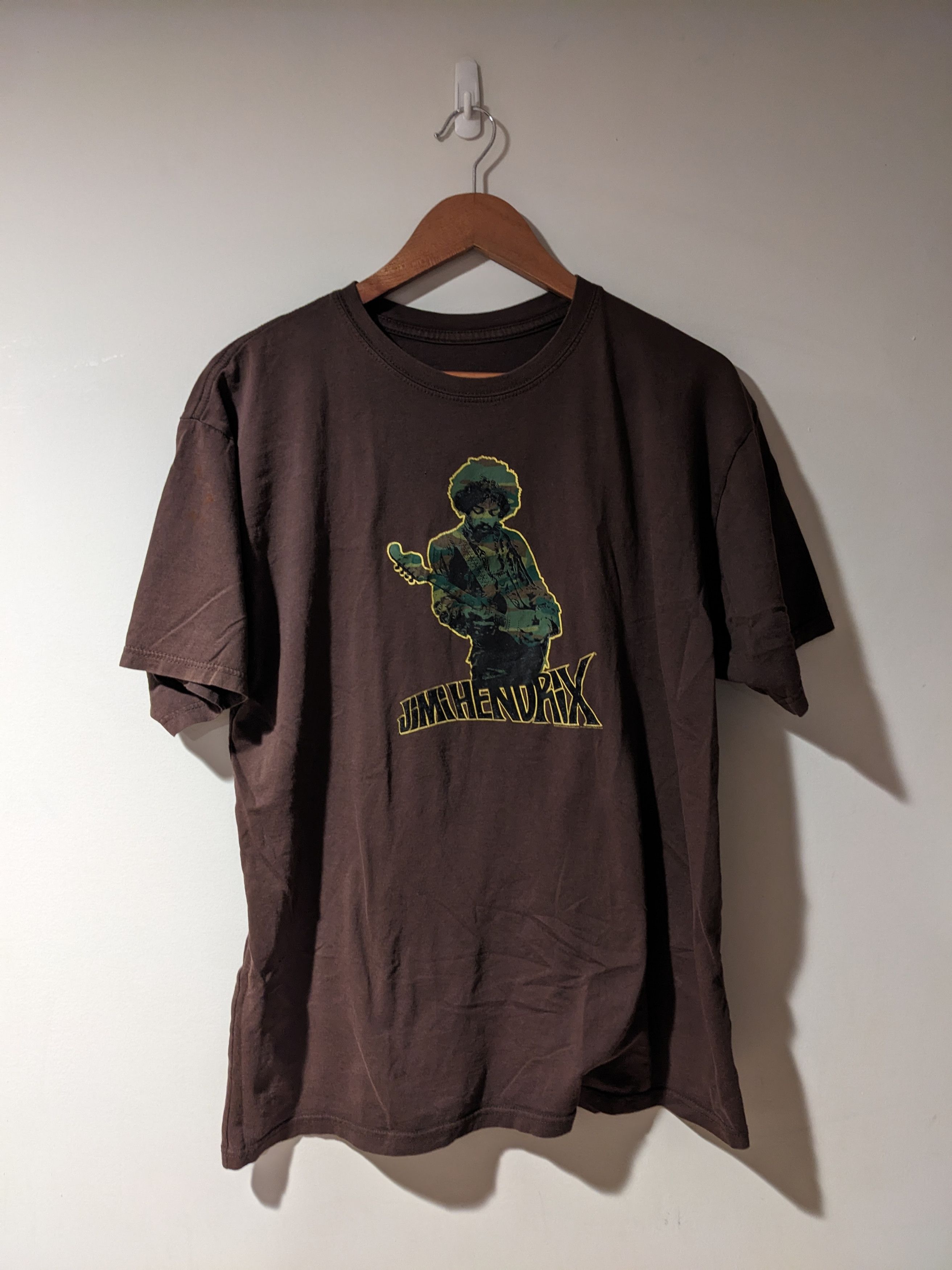 Jimi Hendrix × Vintage Vintage 2005 Jimi Hendrix Guitar Camo Brown Large T-Shirt Size US L / EU 52-54 / 3 - 1 Thumbnail