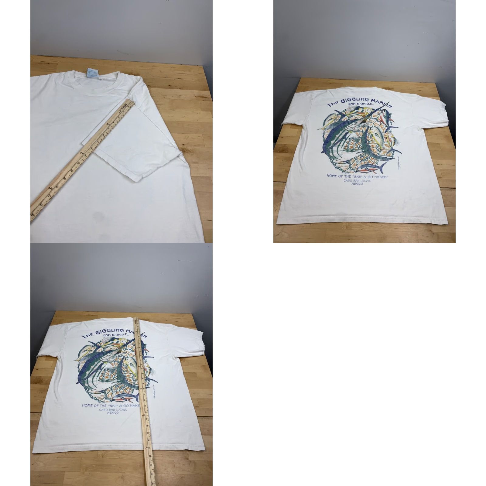 Vintage VINTAGE Cabo San Lucas Fishing Shirt Mens XL White Marlin Tuna Dorado 12172 Size US XL / EU 56 / 4 - 8 Thumbnail