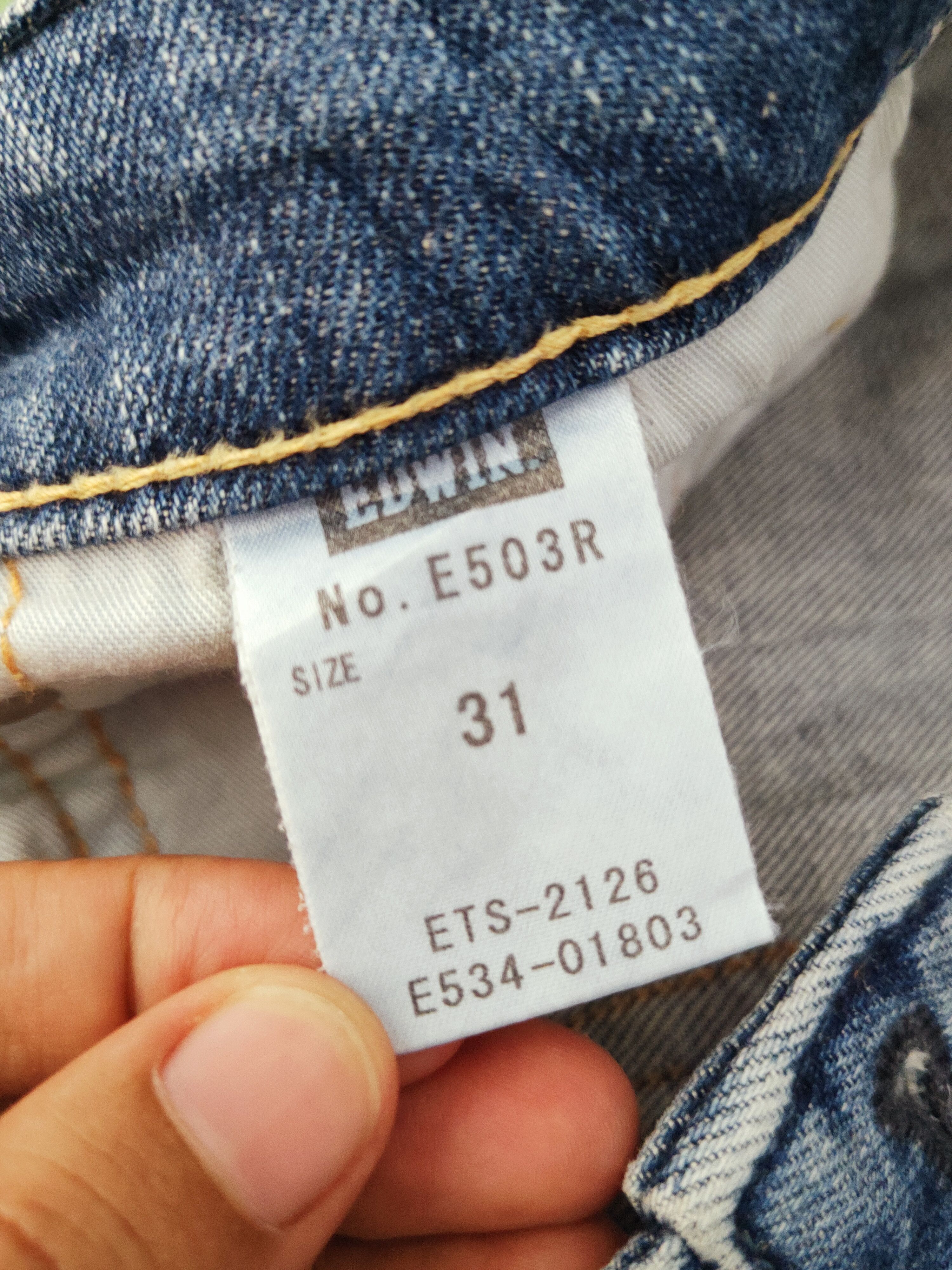 Edwin Edwin Blue Distressed Ripped Jeans #S2680 Size US 31 - 16 Thumbnail