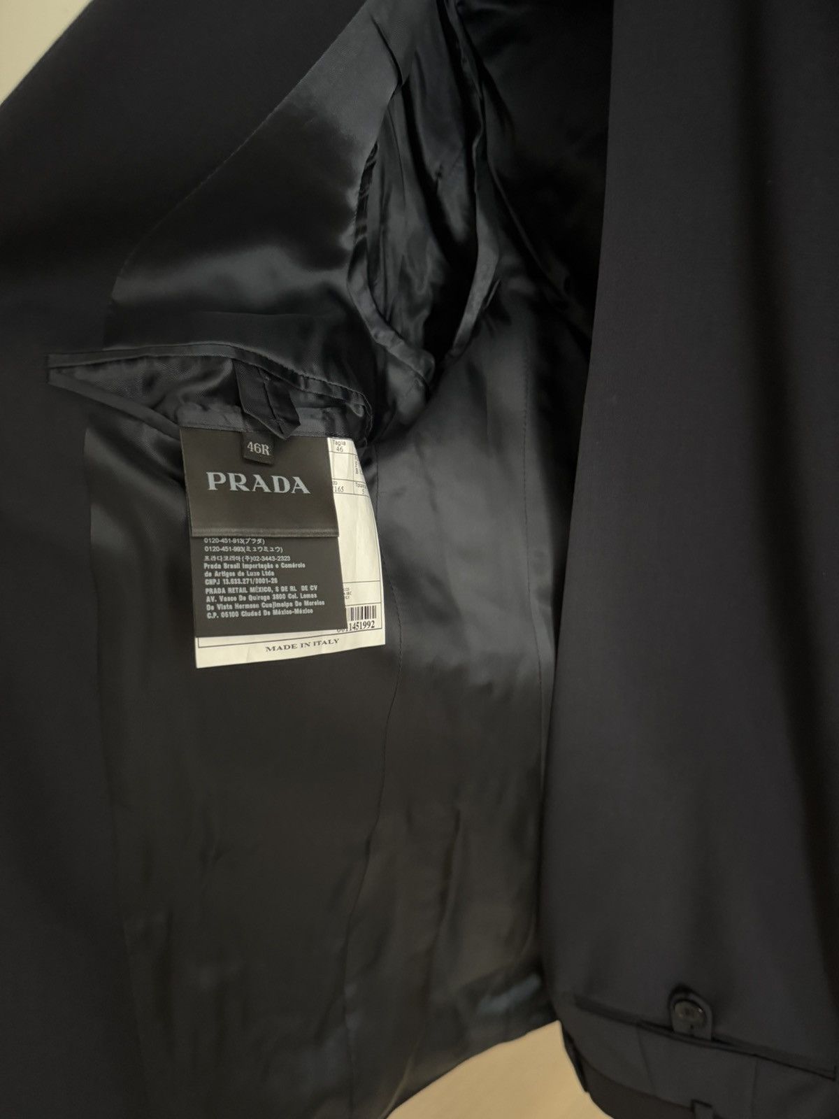 Prada Prada Navy Blue 2-Piece Suit Size 36R US/ 46 IT Wool Mohair Size 36R - 4 Thumbnail
