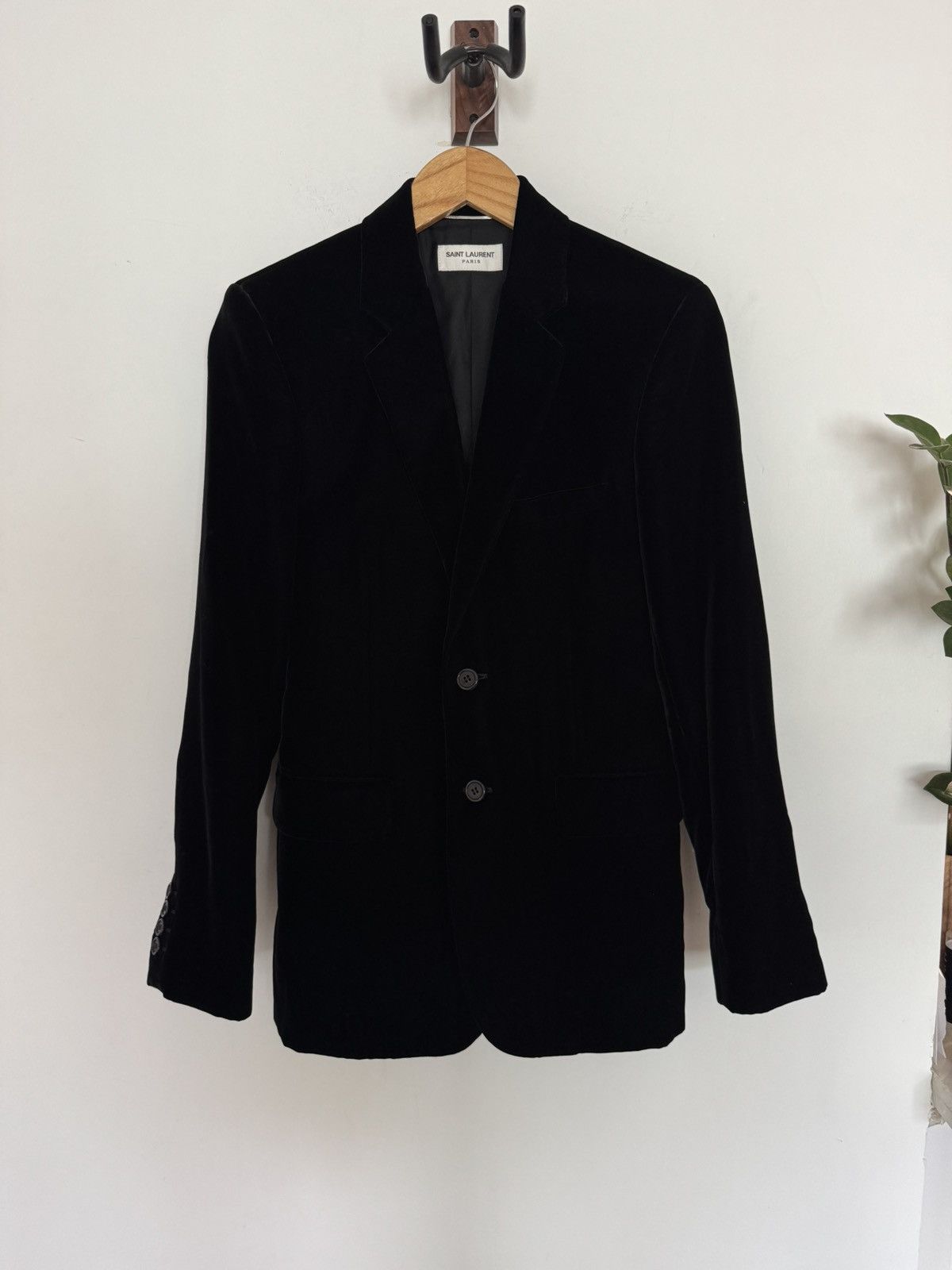 Saint Laurent Paris Velour Evening Jacket Size 46R - 2 Thumbnail