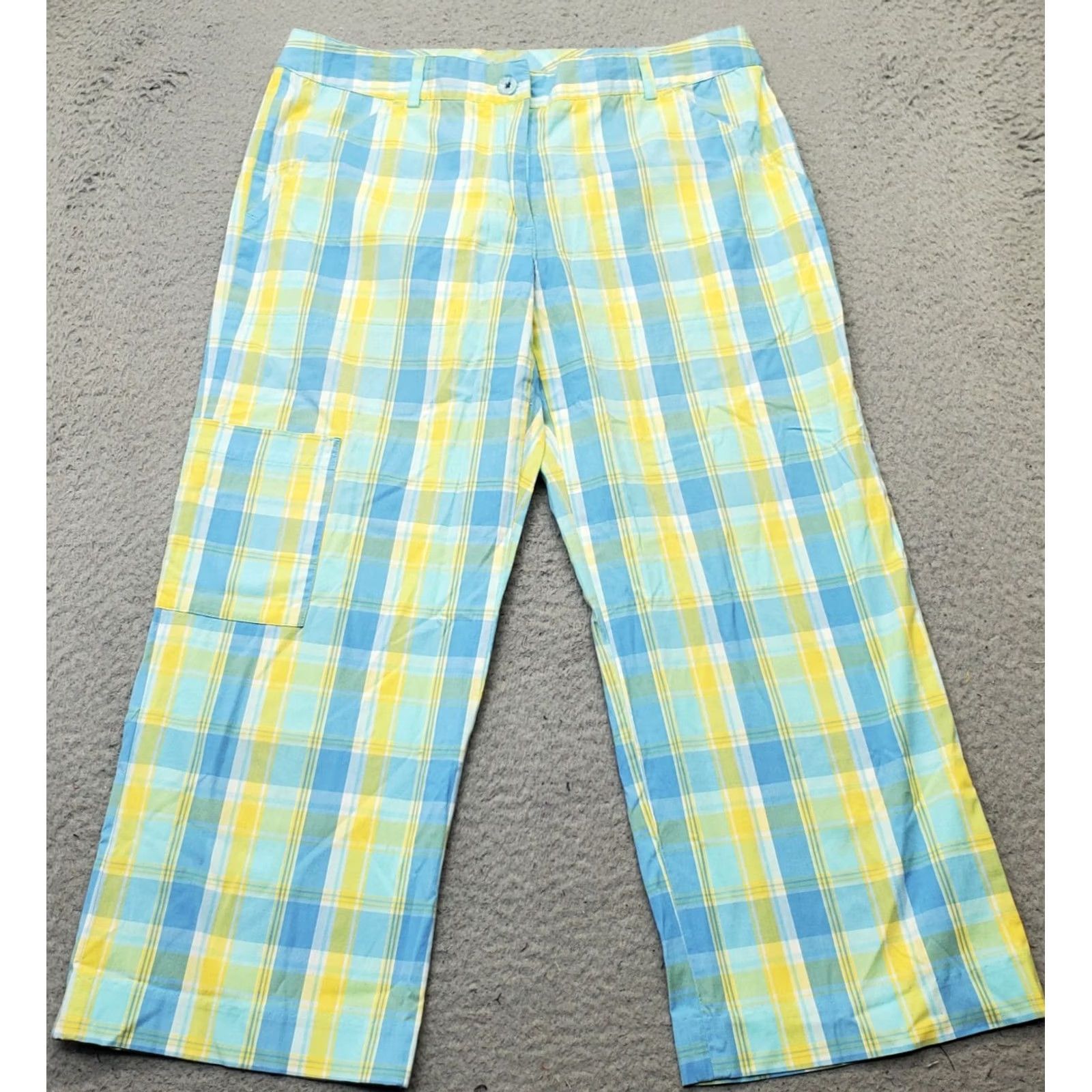 Lilly Pulitzer Lilly Pulitzer Cargo Pants Womens Size 6 Multi Plaid Spring Resort High Waisted Pants Womens 6 Multicolor Plaid Cargo Size 28" / US 6 / IT 42 - 2 Thumbnail