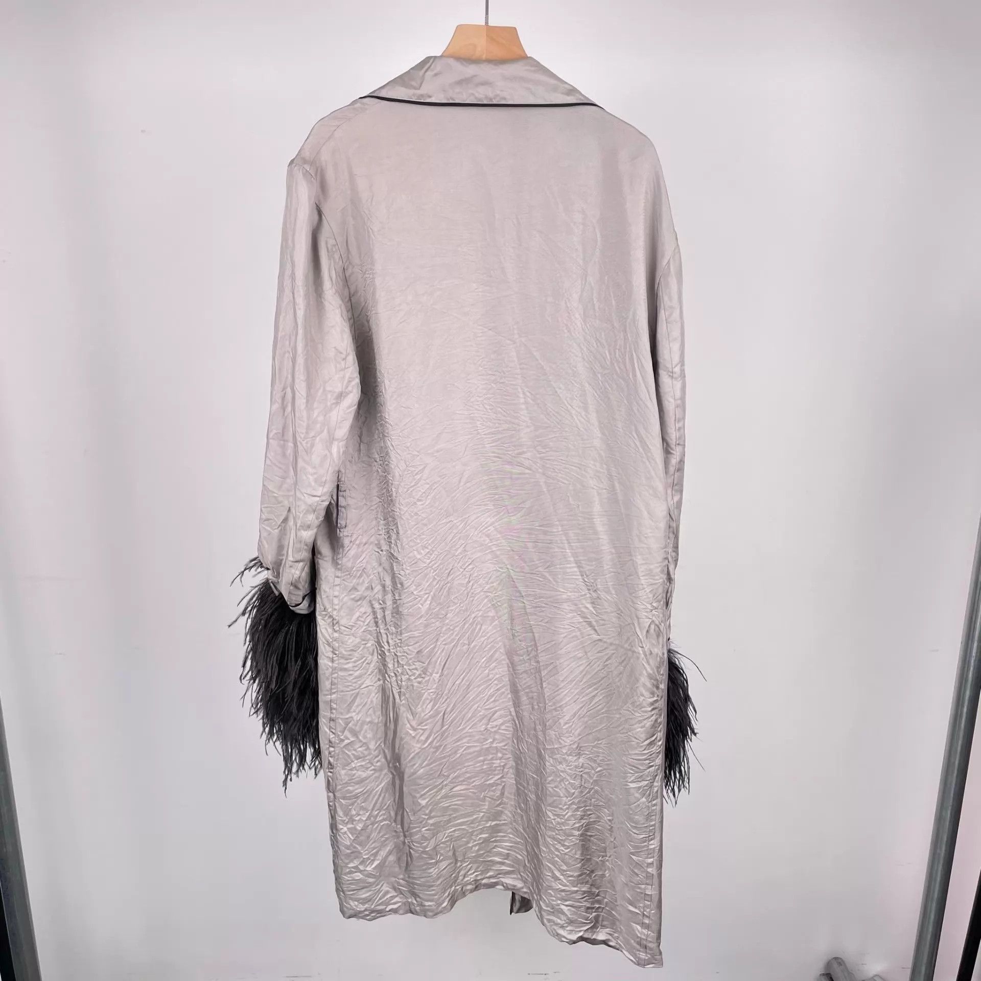 Prada Prada Silk Gray Long Robe Size S / US 4 / IT 40 - 2 Thumbnail