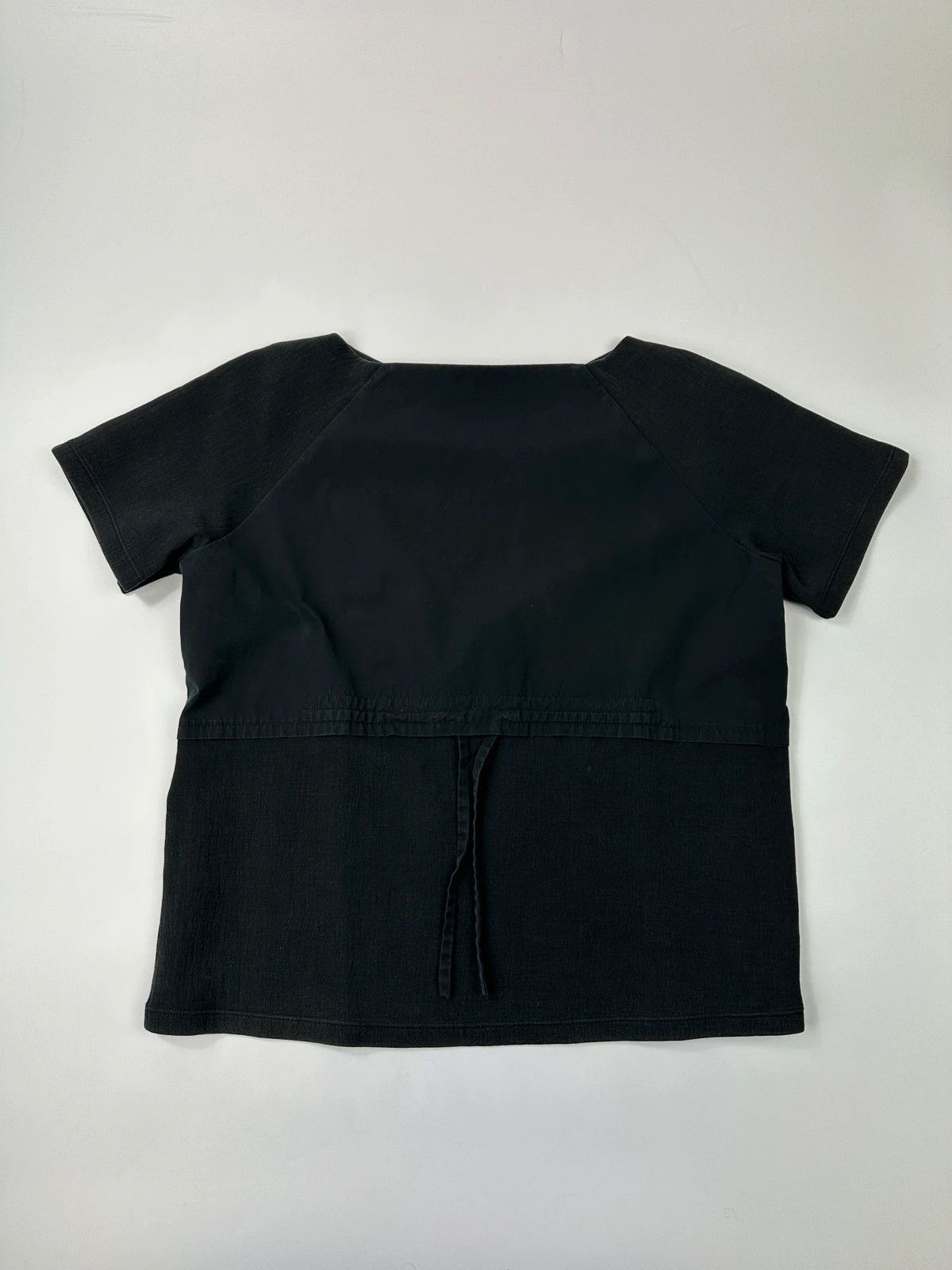 Prada Prada Milano SS2015 Black Cottons & Nylon Crop Top Tee Size M / US 6-8 / IT 42-44 - 1 Thumbnail