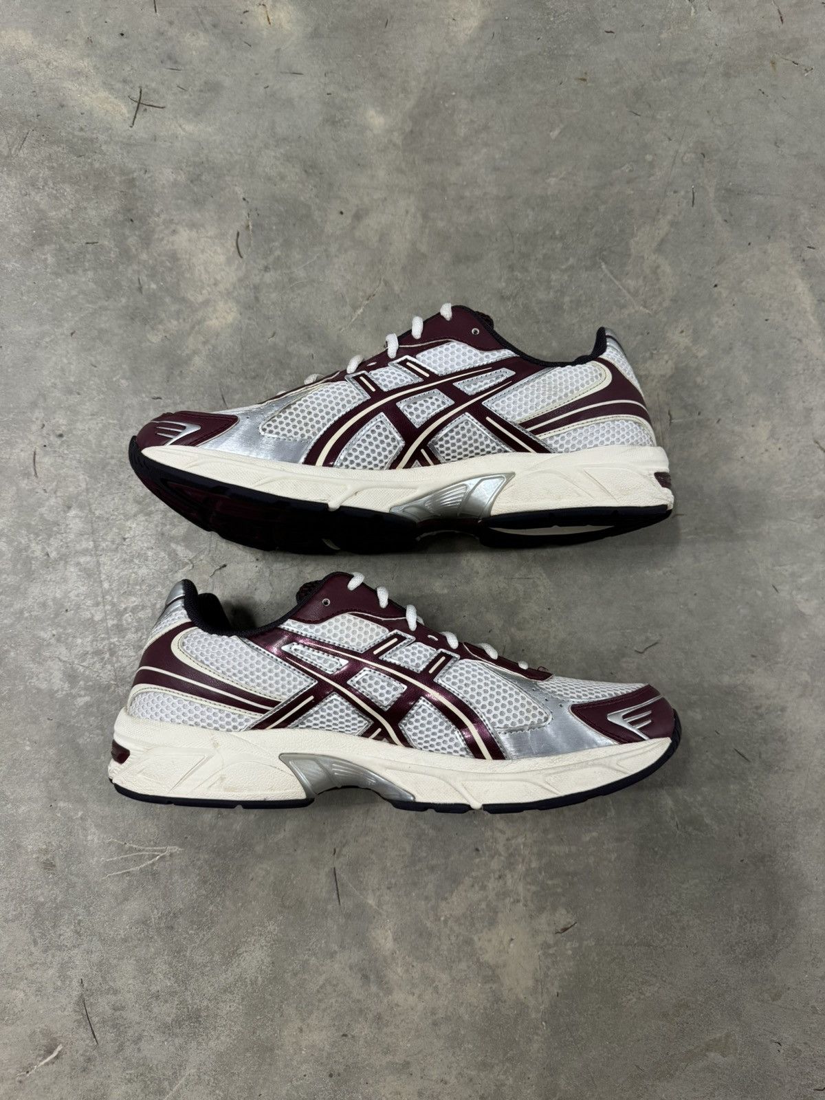 Asics Asics Gel 1130 White Burgundy Black Size 11.5 Size US 11.5 / EU 44-45 - 3 Thumbnail
