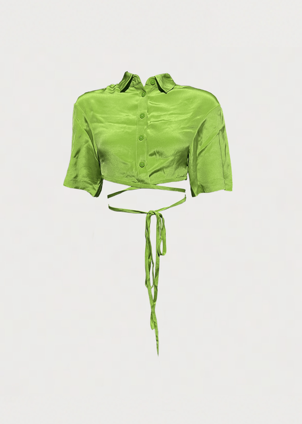 Christopher Esber Short Sleeve Cropped Tie Shirt Size XS / US 0-2 / IT 36-38 - 1 Thumbnail