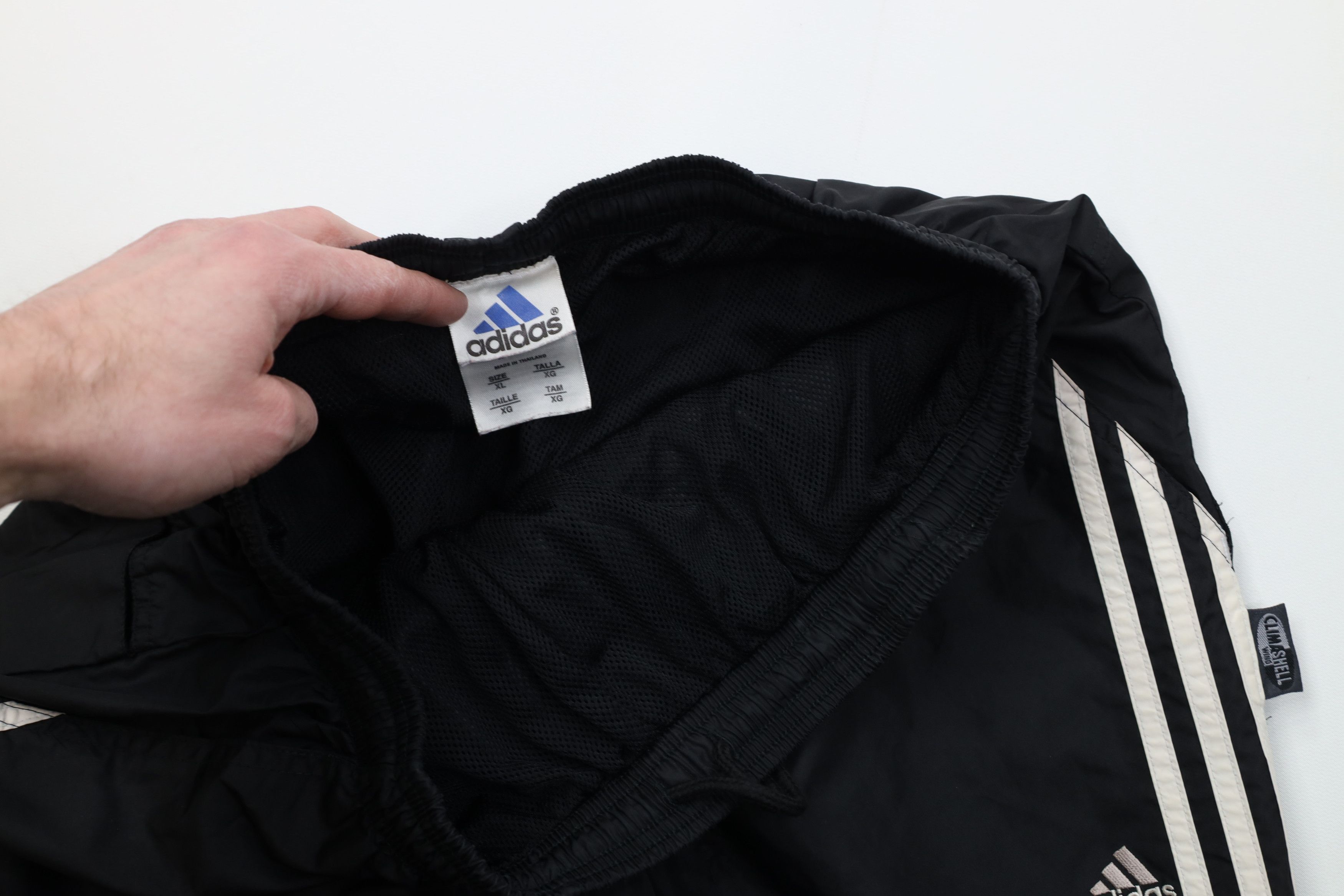 Adidas Vintage 90s Adidas Lined Wide Leg Windbreaker Pants Black Size US 38 / EU 54 - 11 Thumbnail