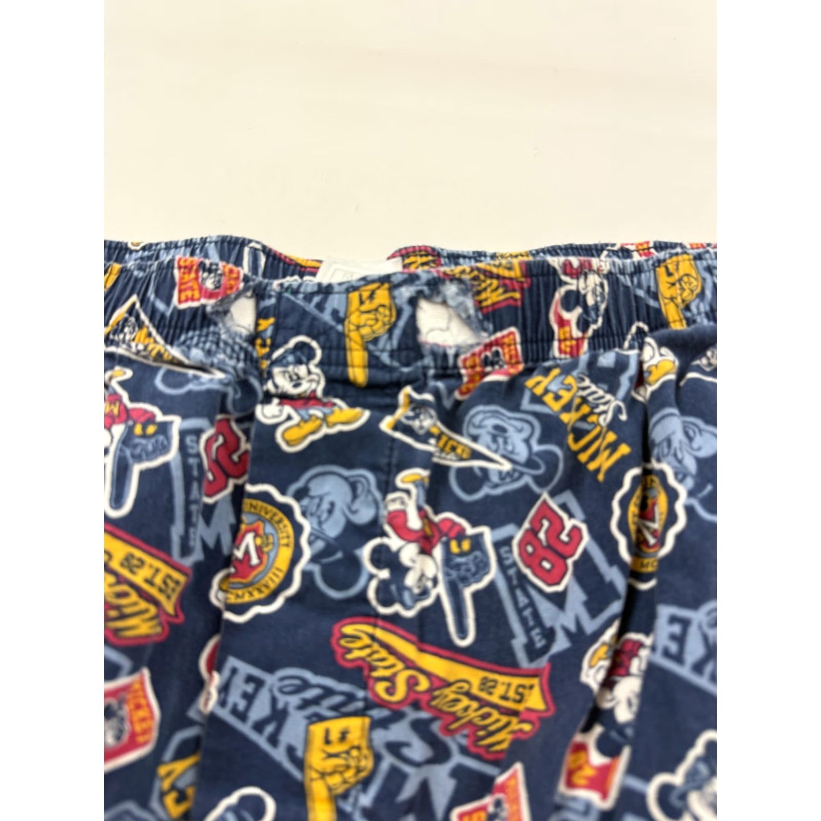 Disney VINTAGE Disney Parks Pajama Pants Mens 2XL Blue Mickey Mouse Lounge Flannel City State Graphic Print Size US 39 - 4 Thumbnail