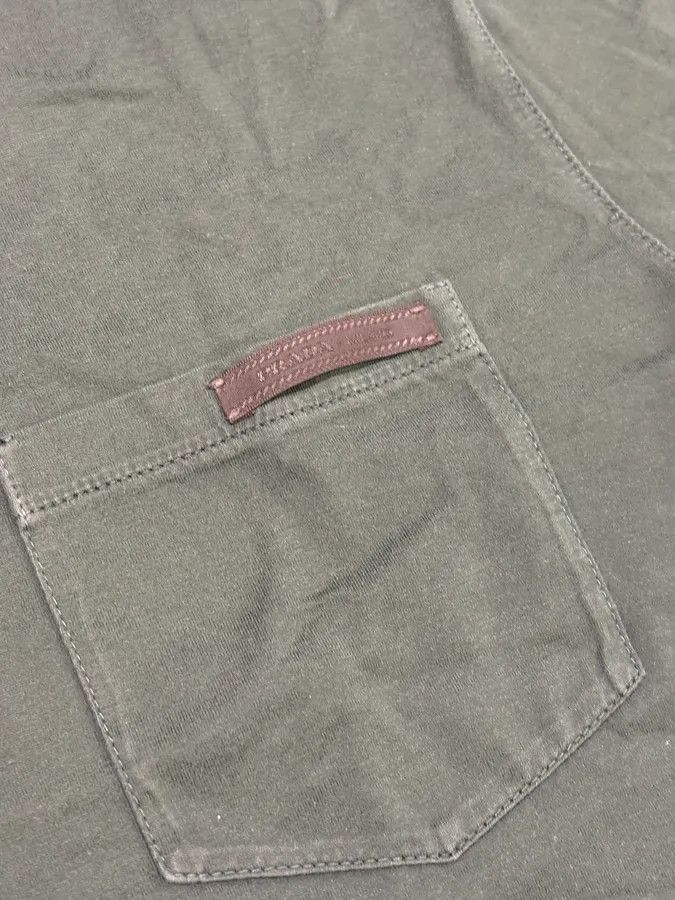 Prada SS2014 Prada Minimalist Olive Logo Polo Size US S / EU 44-46 / 1 - 7 Thumbnail