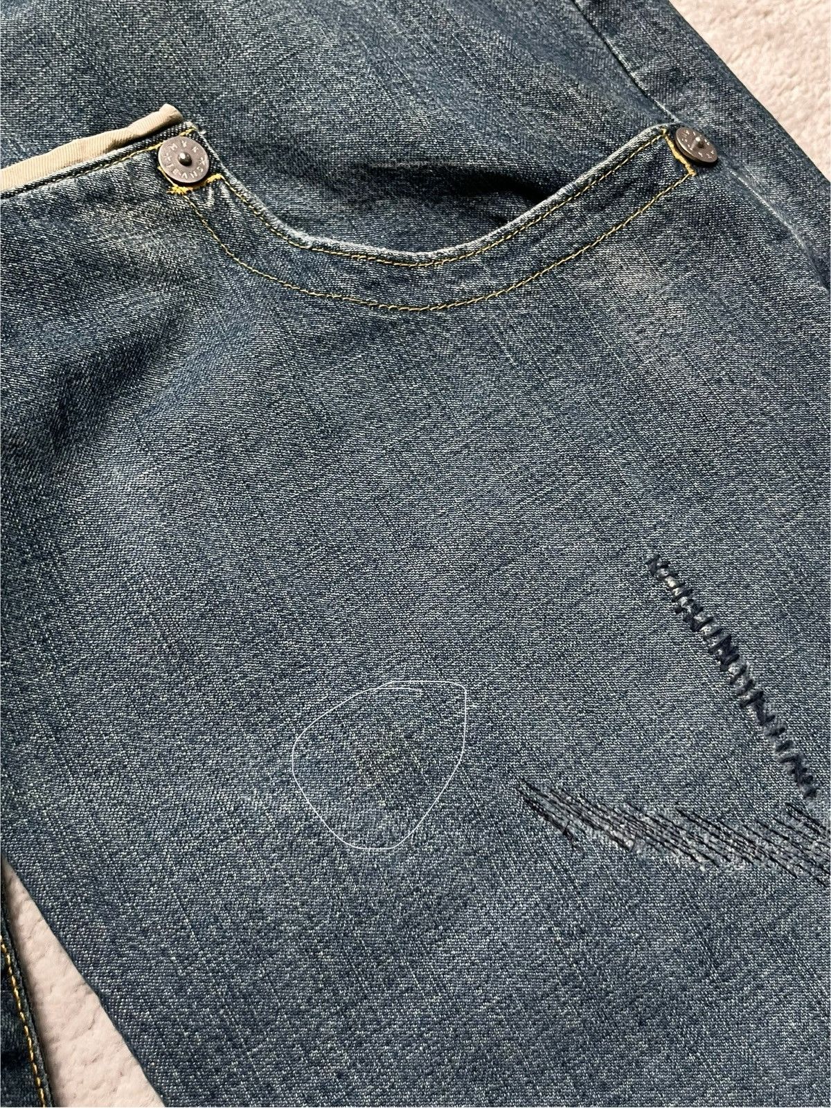 Michiko Koshino Vintage Navy Straight Leg Jeans Michiko Koshino Japan Denim Size US 32 / EU 48 - 6 Thumbnail