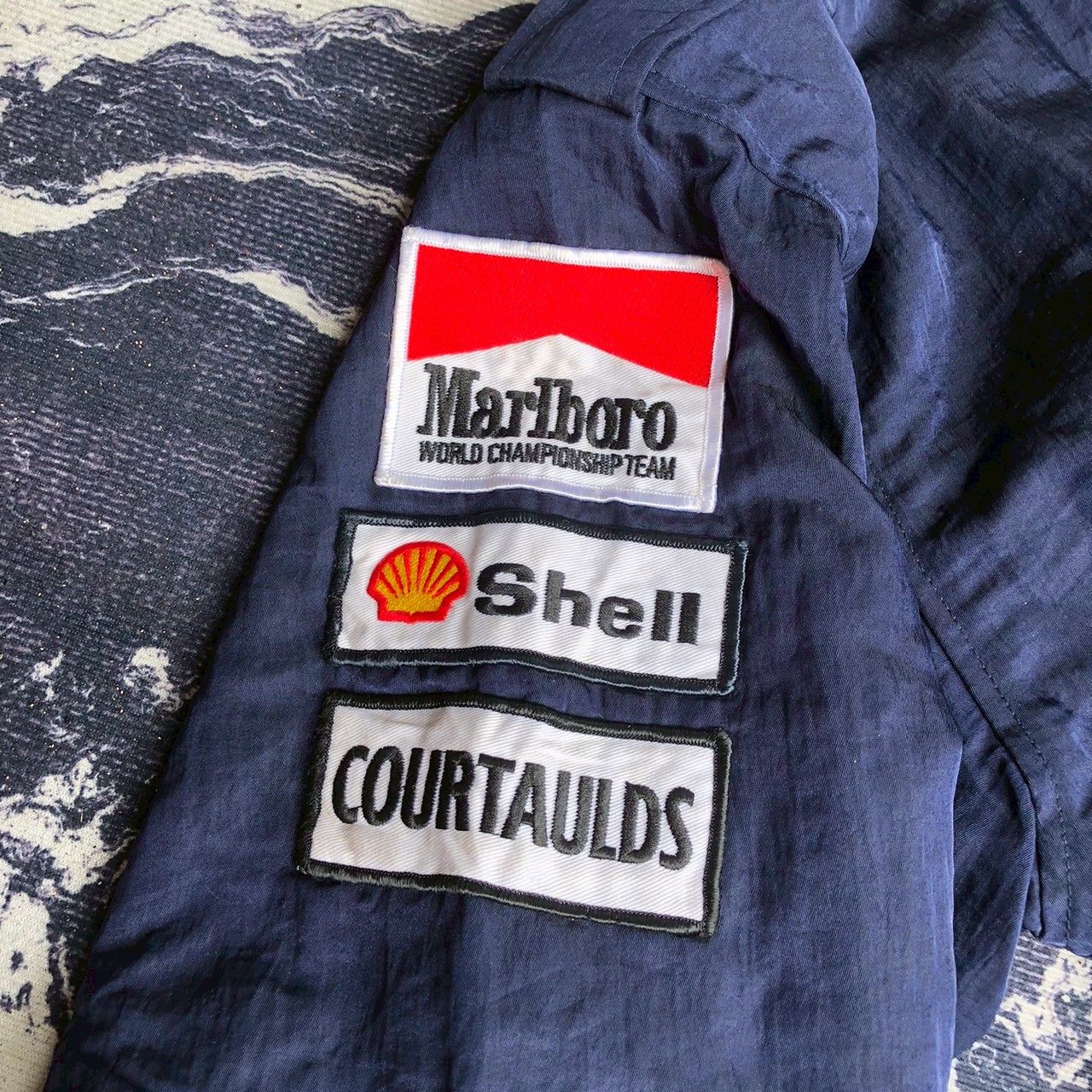 Vintage RARE Vintage 90s Goodyear F1 Racing Patch Quilted Jacket Size US M / EU 48-50 / 2 - 9 Thumbnail