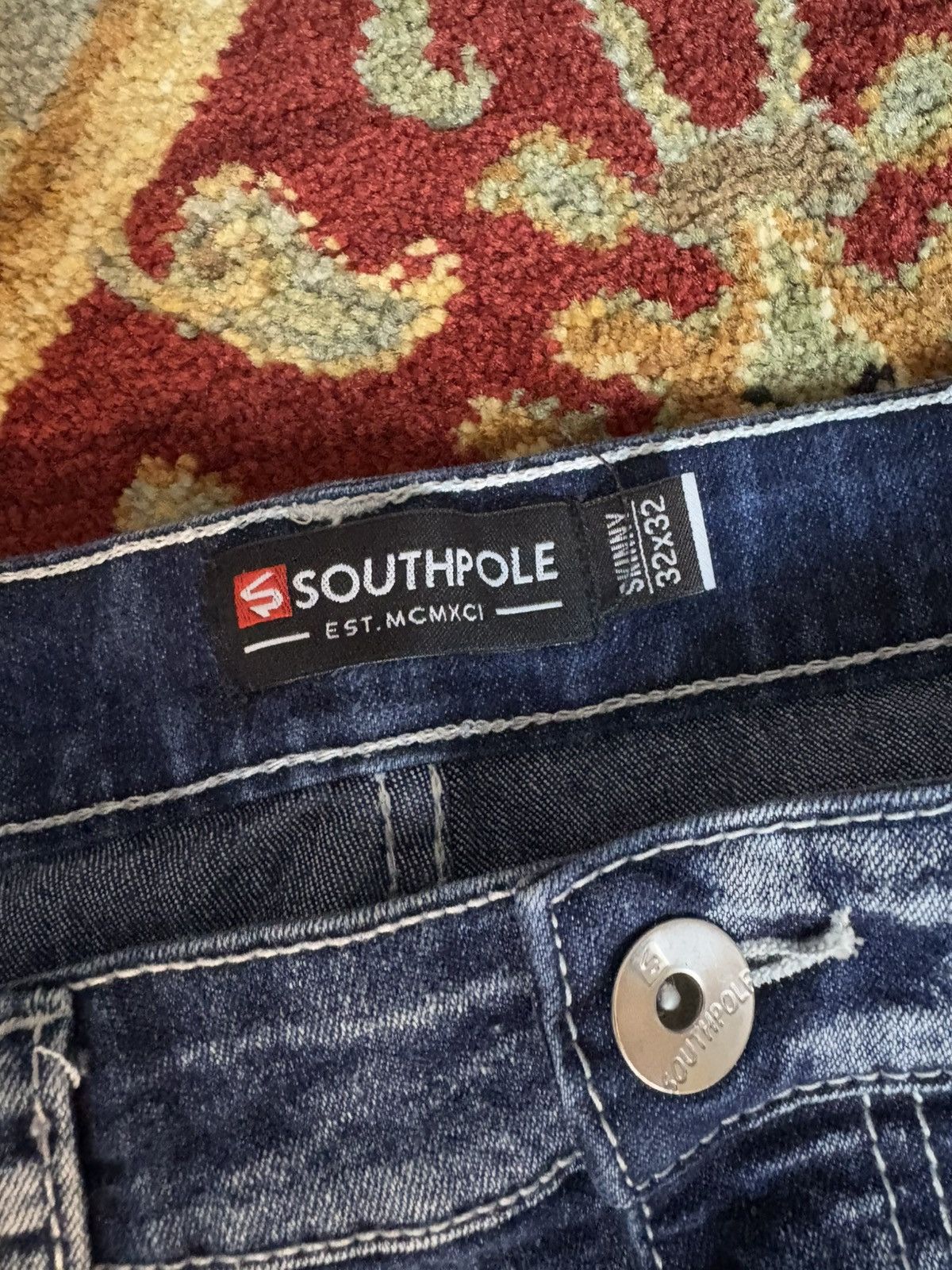 Southpole × Vintage Vintage Y2K South Pole Skinny Jeans Size US 32 / EU 48 - 3 Thumbnail