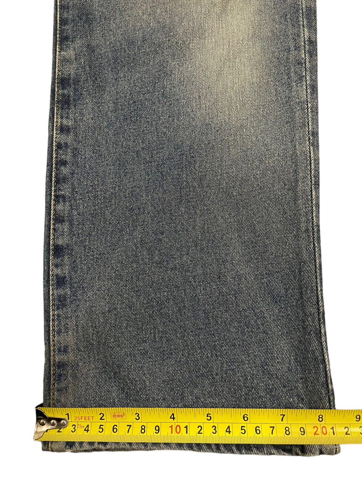 Hanes Vintage 90s Hanes Blue Wash Distress Baggy Jeans Size US 31 - 15 Thumbnail