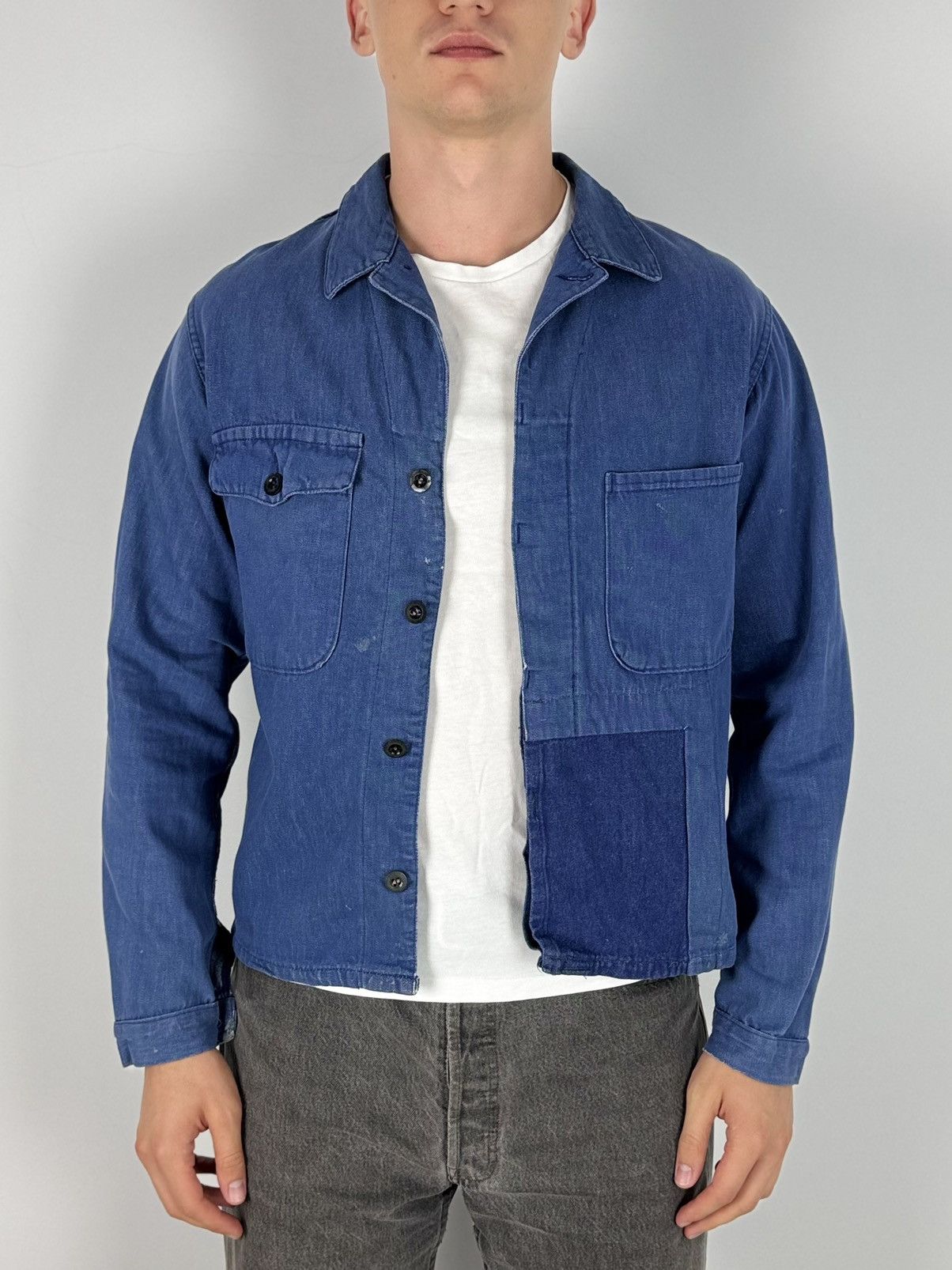 Vintage 70-80’s Vintage Distressed Marsum Sanfor Boxy Work Jacket Size US M / EU 48-50 / 2 - 1 Thumbnail