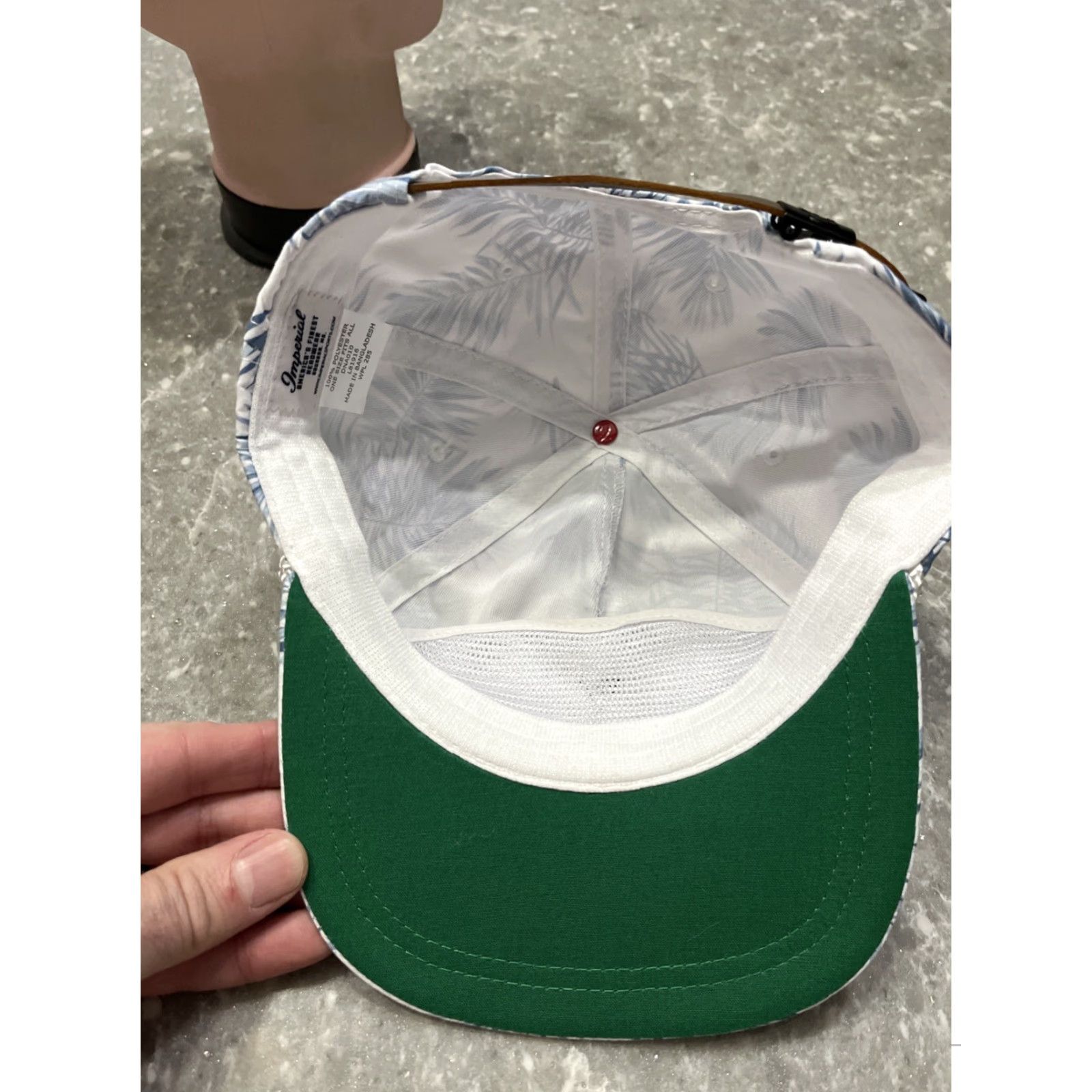 Imperial Imperial DNA Project Dry Martini Floral Golf Strapback Blue White Baseball Cap Unisex Adults Adjustable Polyester Size ONE SIZE - 5 Thumbnail