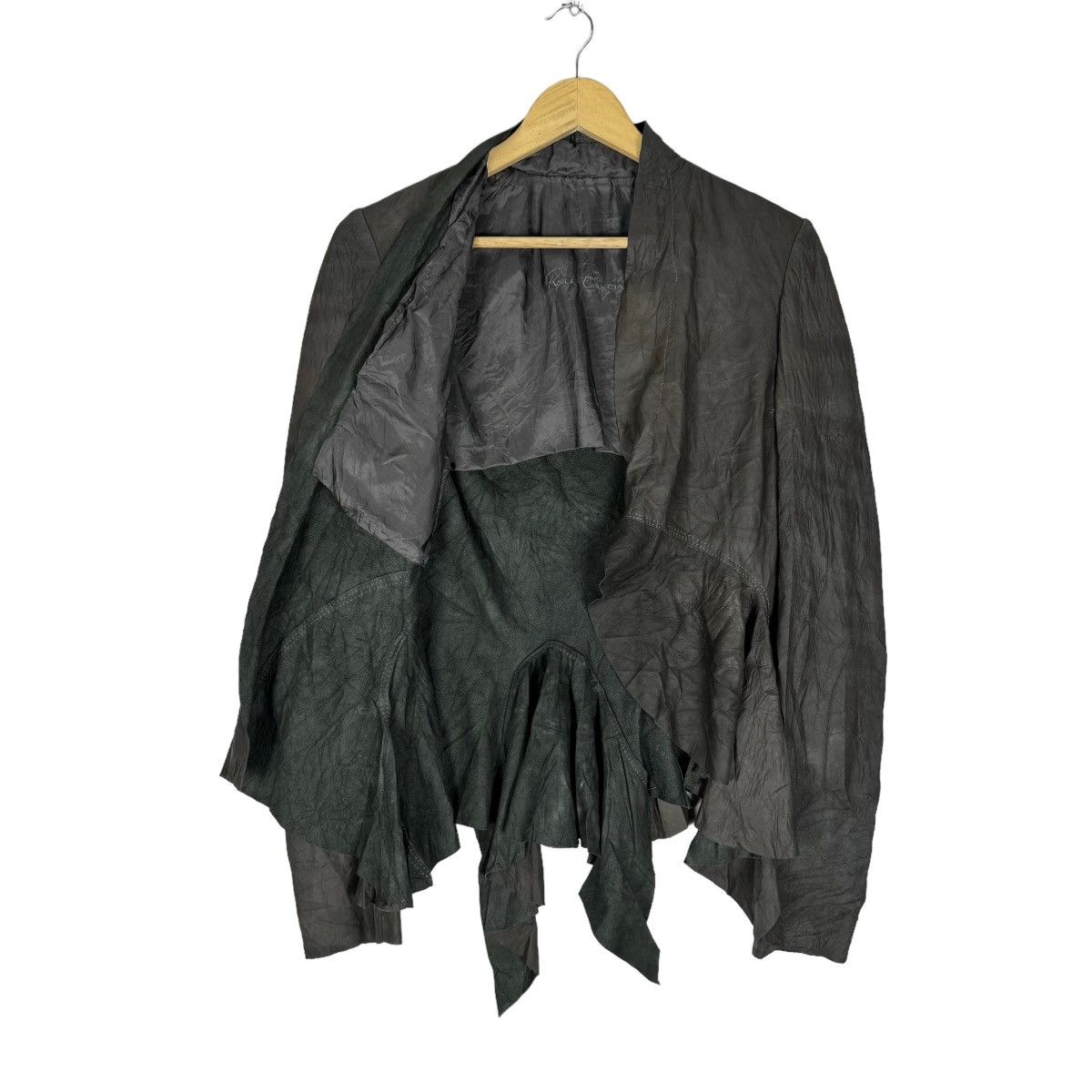 Rick Owens 🔥RICK OWENS DRKS CHAMOIS LEATHER JACKET Size S / US 4 / IT 40 - 8 Thumbnail