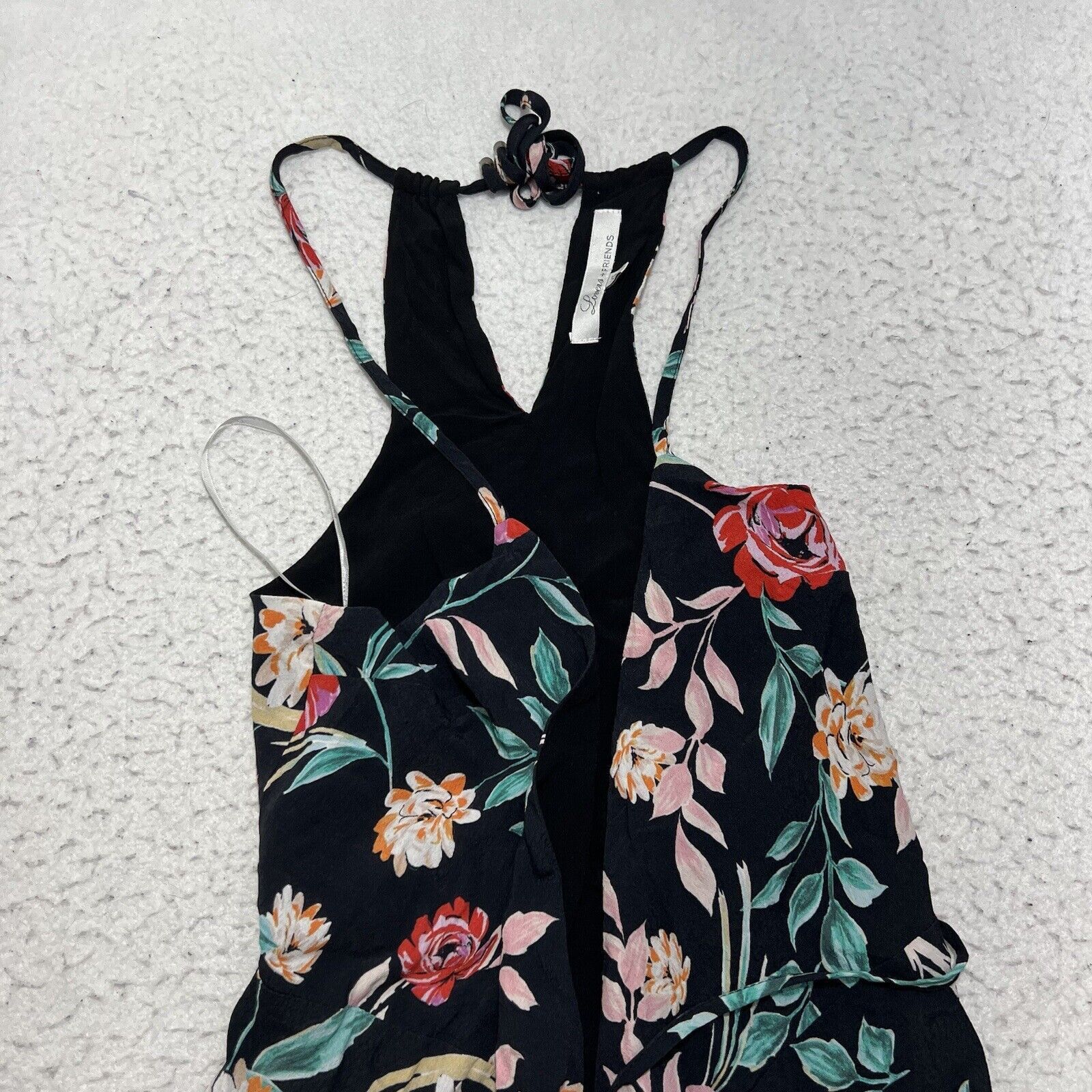 Nordstrom Lovers + Friends Women's XS Sleeveless Floral Wrap Top Size XS / US 0-2 / IT 36-38 - 2 Thumbnail