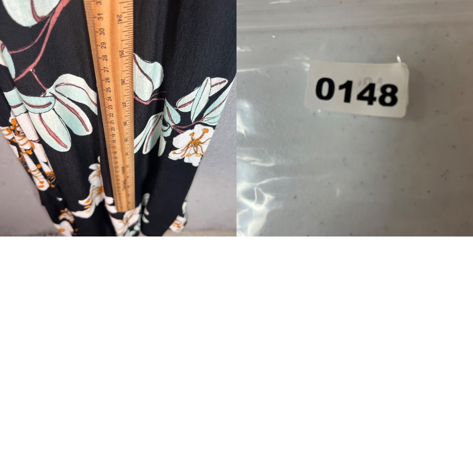 Vintage Kimchi Blue Floral Print Wide-Leg Jumpsuit With Button Front & Halter Tie Size 2 - Black, Women, One-Piece, Sleeveless, Casual, Spring Summer Fall Size 26" / US 2 / IT 38 - 8 Thumbnail