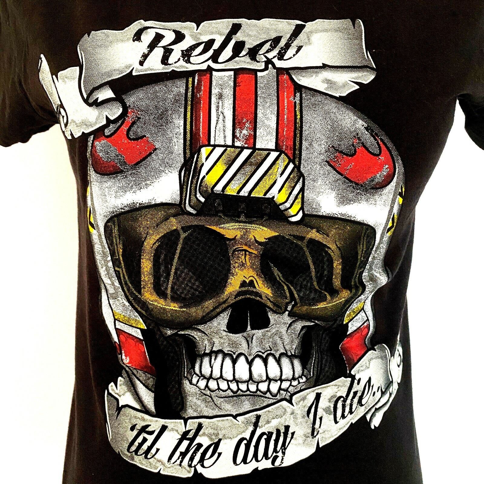 Teefury TeeFury Star Wars Rebel Black Fitted Graphic T-Shirt Medium Size M / US 6-8 / IT 42-44 - 4 Thumbnail