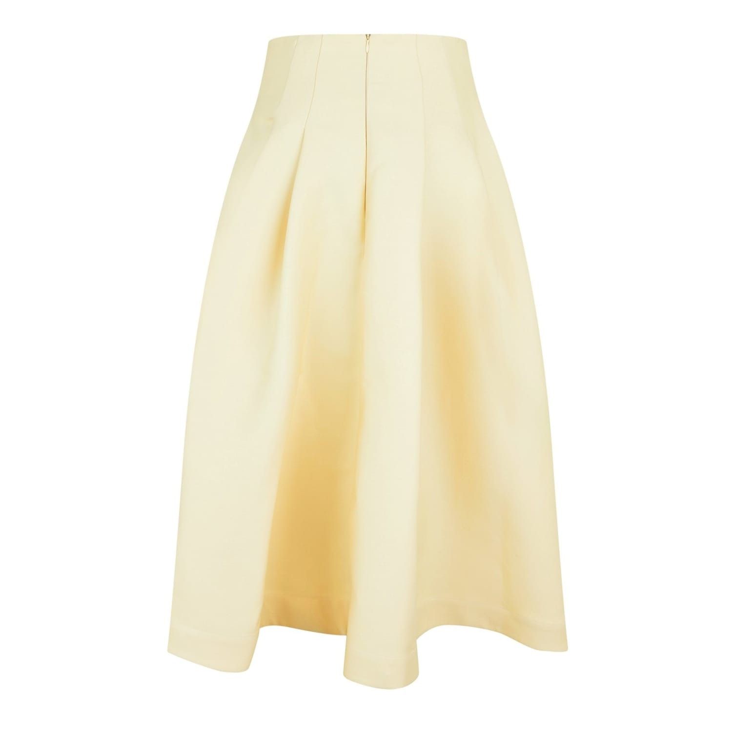 Bottega Veneta Bottega Veneta Pleated Wide Midi Skirt in Yellow Size 36" / US 14 / IT 50 - 7 Thumbnail