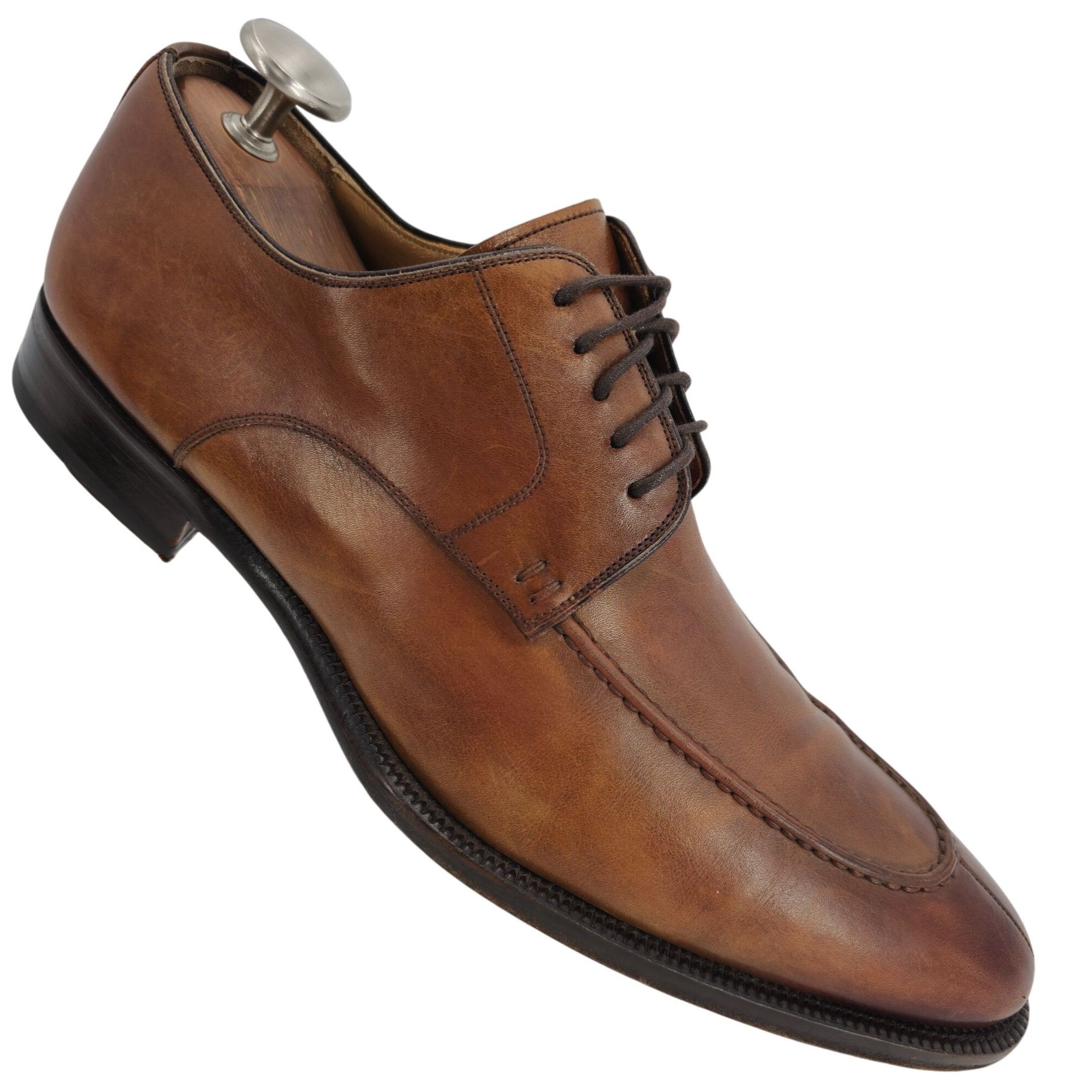 Magnanni Magnanni Spain Men's 11 Brown Leather Dress Shoes Split-toe Size US 11 / EU 44 - 1 Thumbnail
