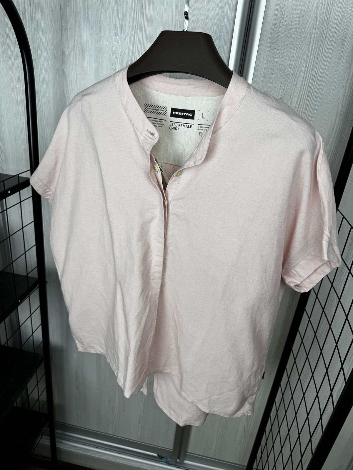 Freitag Freitag E383 Female Linen Modal Blend ss shirt size L Size L / US 10 / IT 46 - 5 Thumbnail