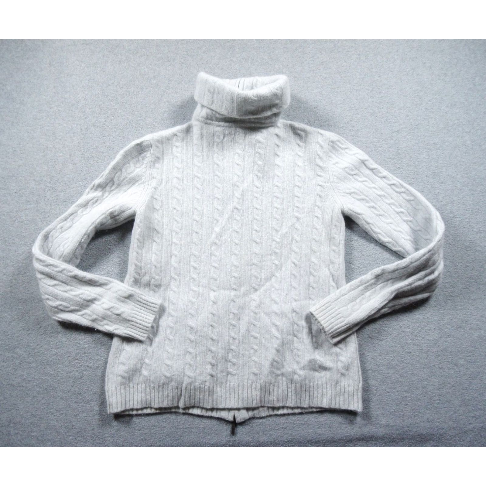 Ralph Lauren VINTAGE Lauren Ralph Lauren Sweater Womens Small Blue Cable Knit Full Zip Wool Angora Size S / US 4 / IT 40 - 5 Thumbnail