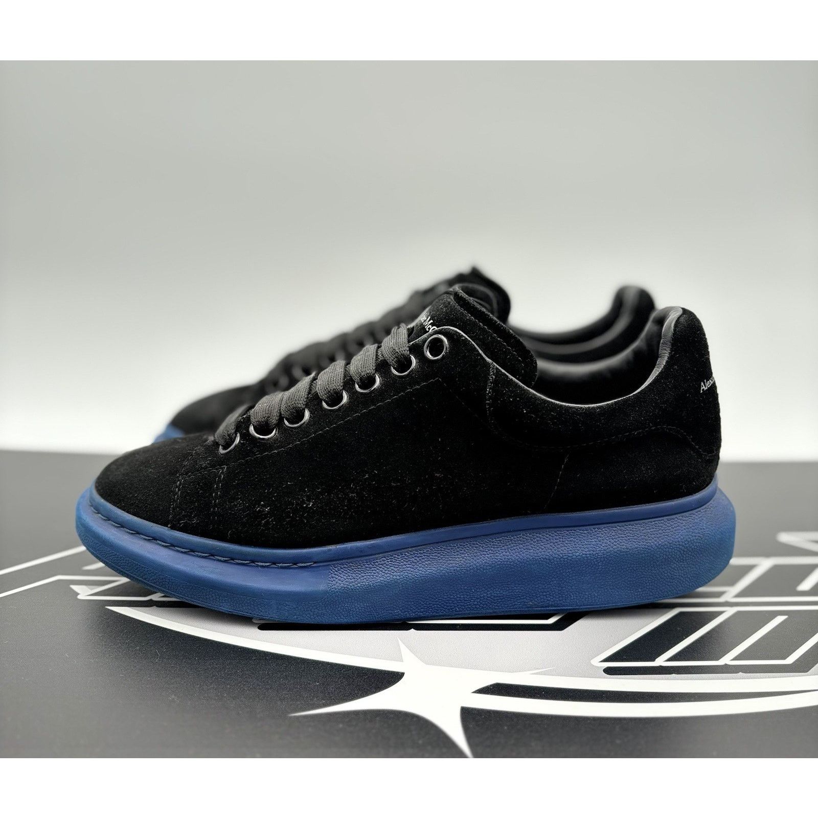 Alexander McQueen Alexander McQueen ' Black Velvet, Blue ' Size US 8.5 / EU 41-42 - 1 Thumbnail