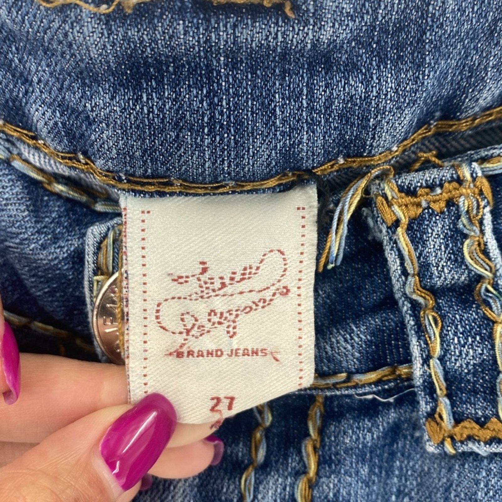 True Religion Vintage True Religion low rise Y2K straight leg jeans sz 27 Size 27" / US 4 / IT 40 - 5 Thumbnail
