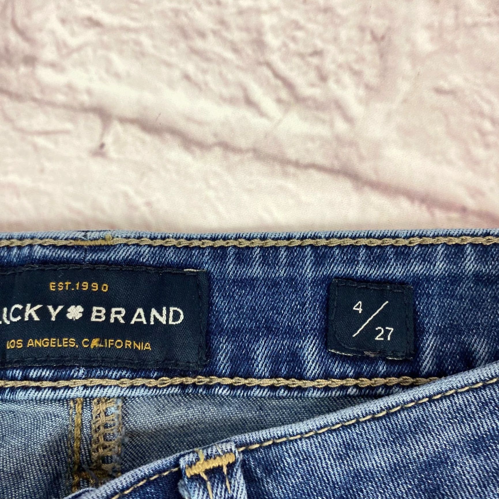 Lucky Brand Lucky Brand Jeans Womens Size 4/27 Lolita Skinny Low-Rise Raw Hem Medium Wash Blue 90s Size 27" / US 4 / IT 40 - 4 Thumbnail