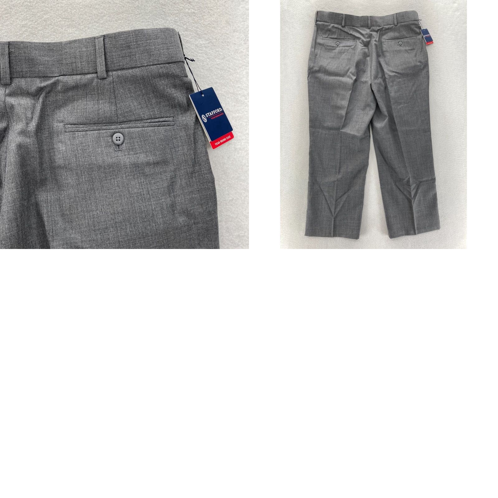 Stafford VINTAGE Stafford Performance Dress Pants Mens 38x27 Charcoal Gray Wool Pleated Business Size US 38 / EU 54 - 9 Thumbnail