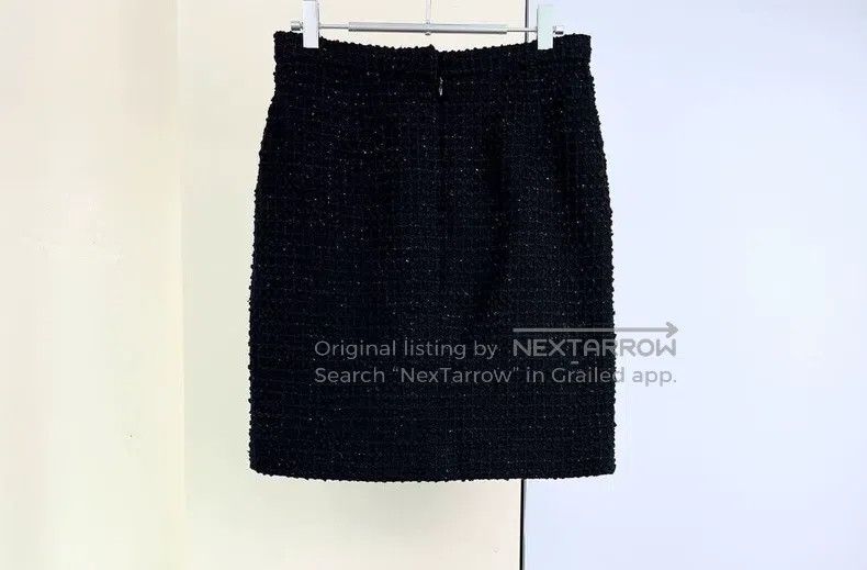 Chanel Chanel 22C black tweed skirt Size 25" / US 0 / IT 36 - 2 Thumbnail