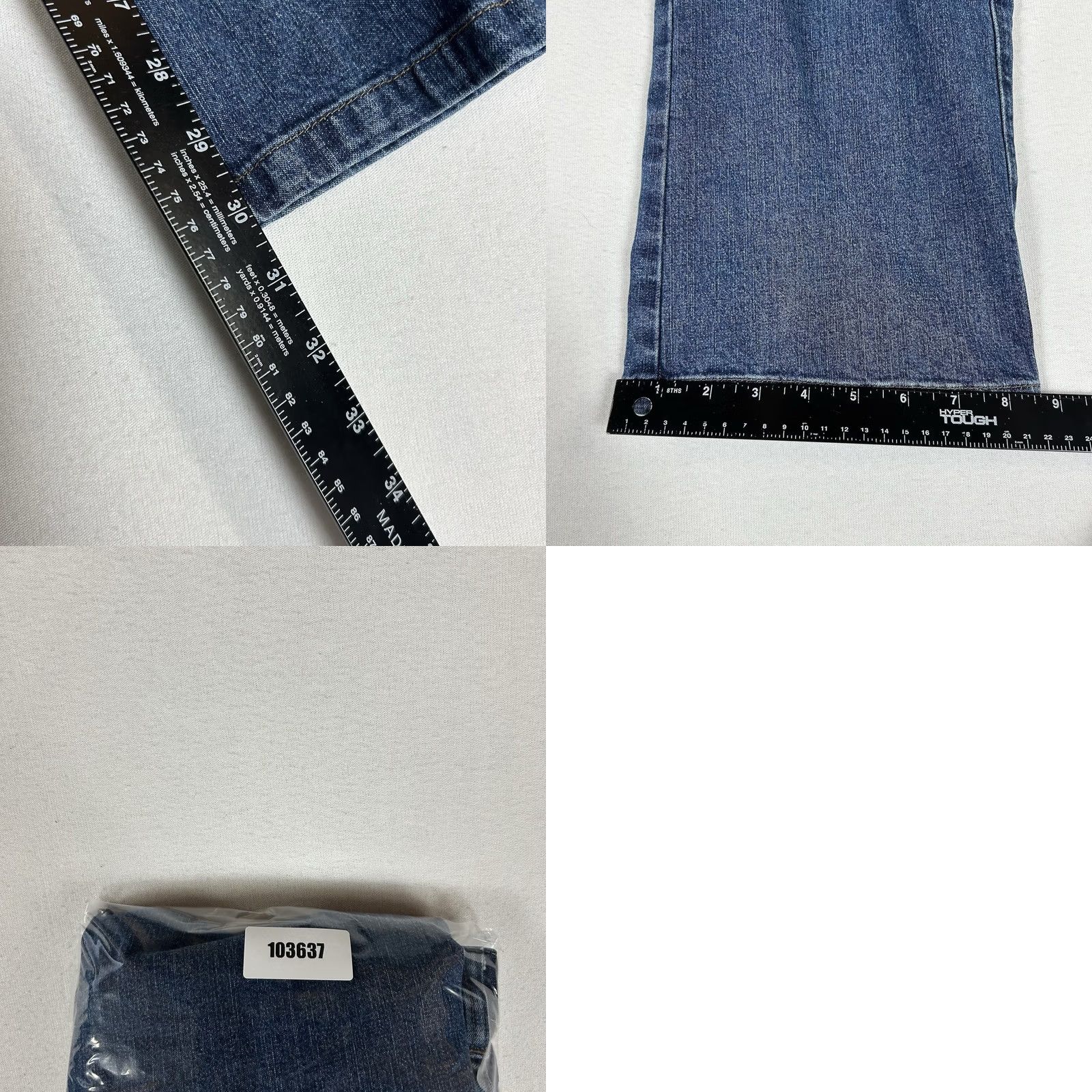 Lee Lee Riveted Ultimate 5 Pocket Straight Leg Jeans Womens 12S Short High Rise Blue Denim Size 34" / US 12 / IT 48 - 9 Thumbnail