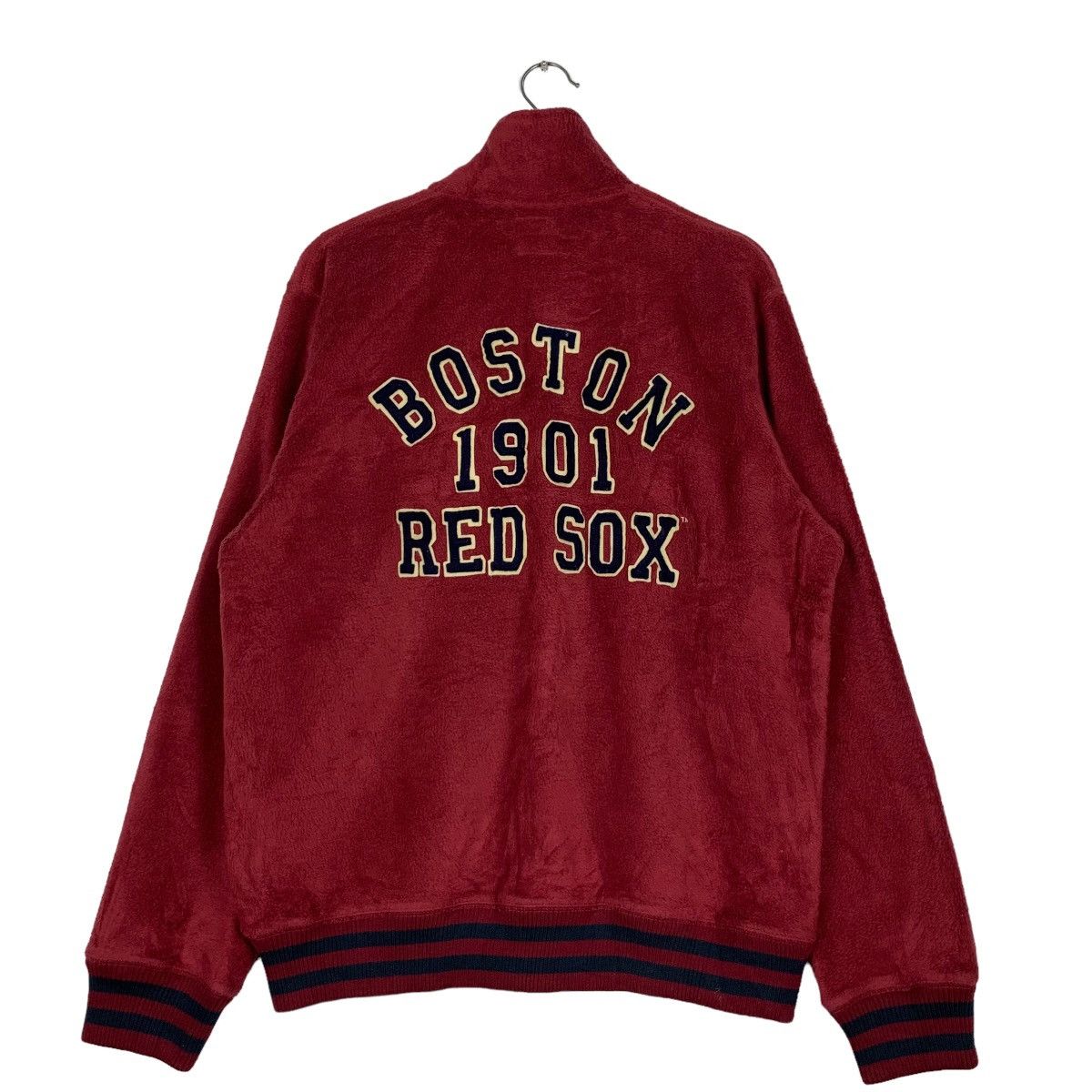 Japanese Brand MLB BOSTON RED SOX Half Zip Turtle Neck Fleece #0044-C3 Size US XL / EU 56 / 4 - 1 Thumbnail