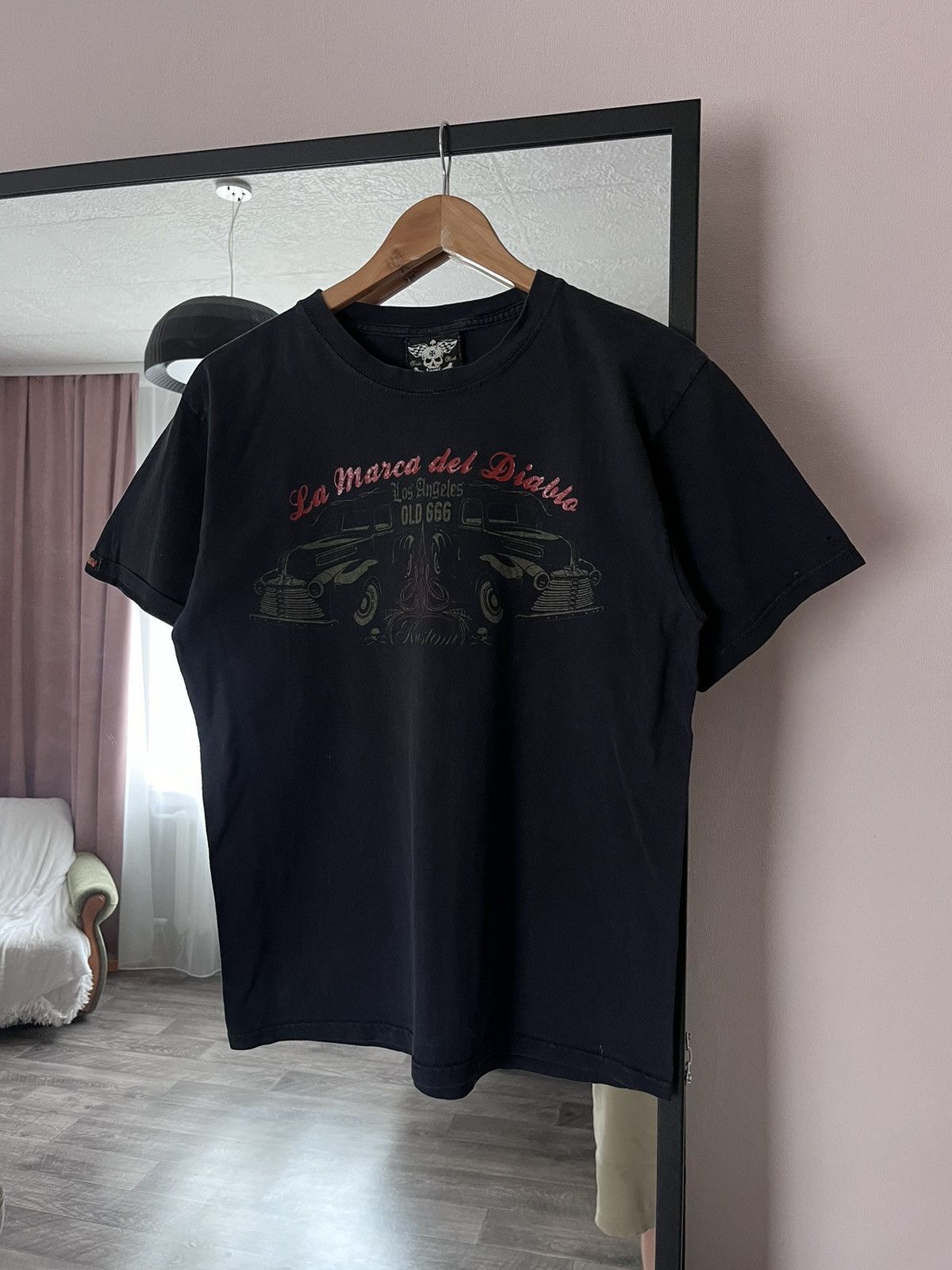 Vintage Vintage La Marca Del Diablo Los Angeles Black T-Shirt Size US M / EU 48-50 / 2 - 1 Thumbnail