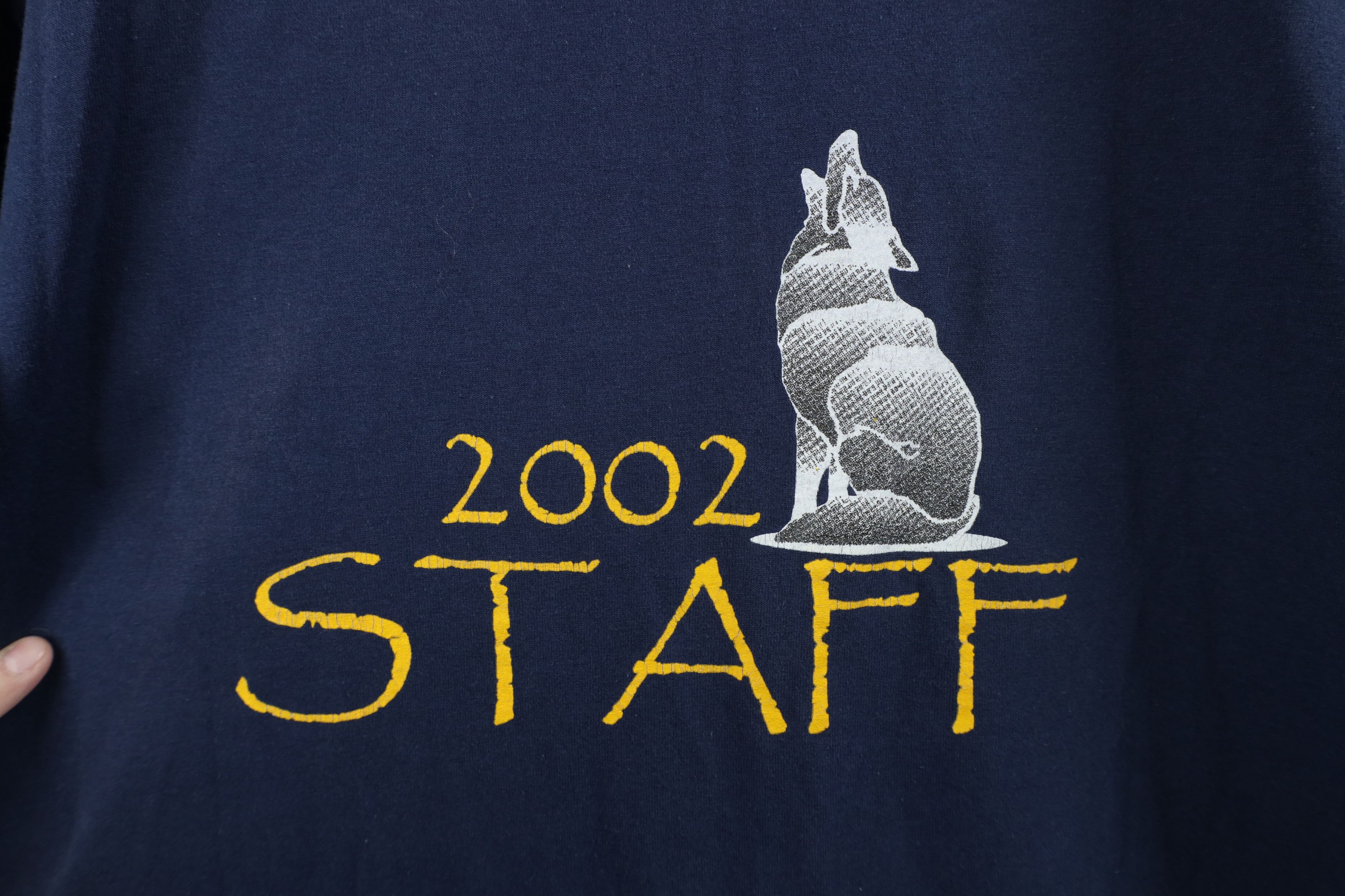Vintage Vintage Y2K 2002 of America Camp Hiawatha Wolf T-Shirt Size US XL / EU 56 / 4 - 12 Thumbnail