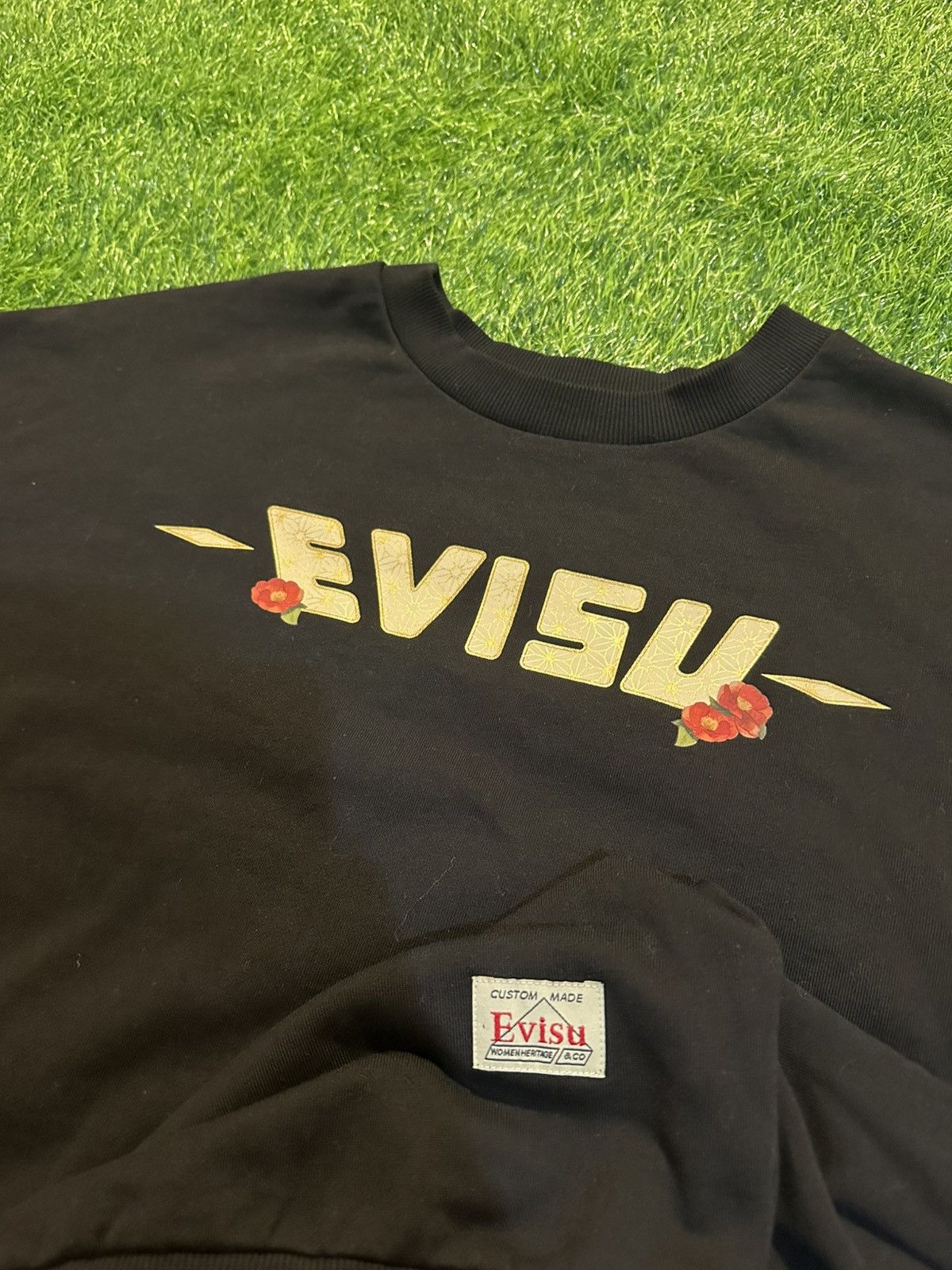 Evisu Evisu PEACOCK AND TSUBAKI PRINT SWEATSHIRT Size Medium Size M / US 6-8 / IT 42-44 - 3 Thumbnail